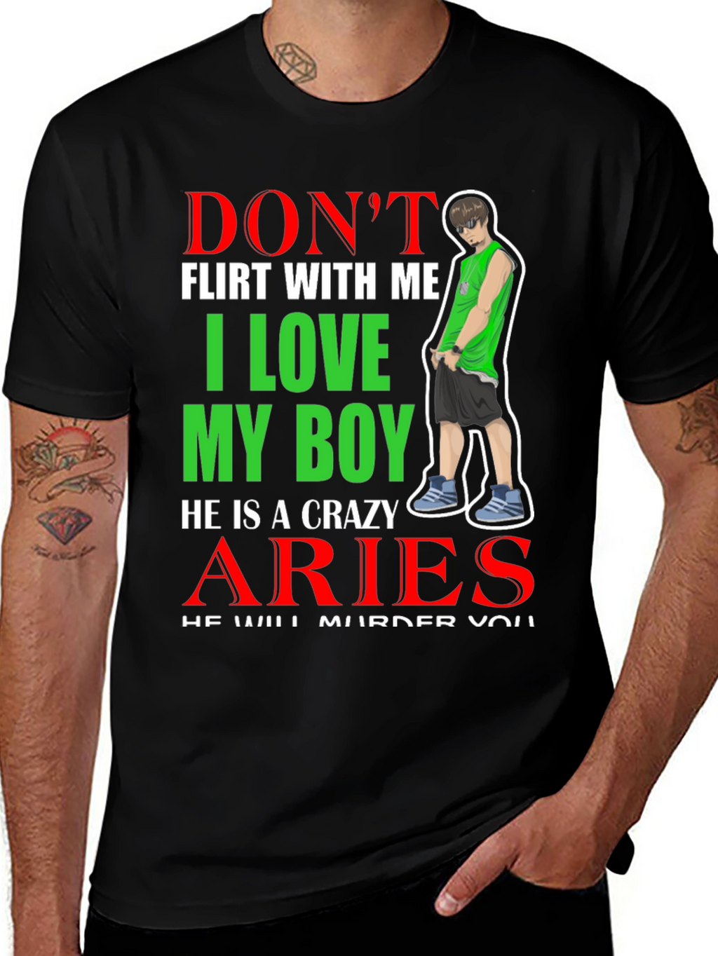 Dont Flirt With Me Aries Boy T-Shirt