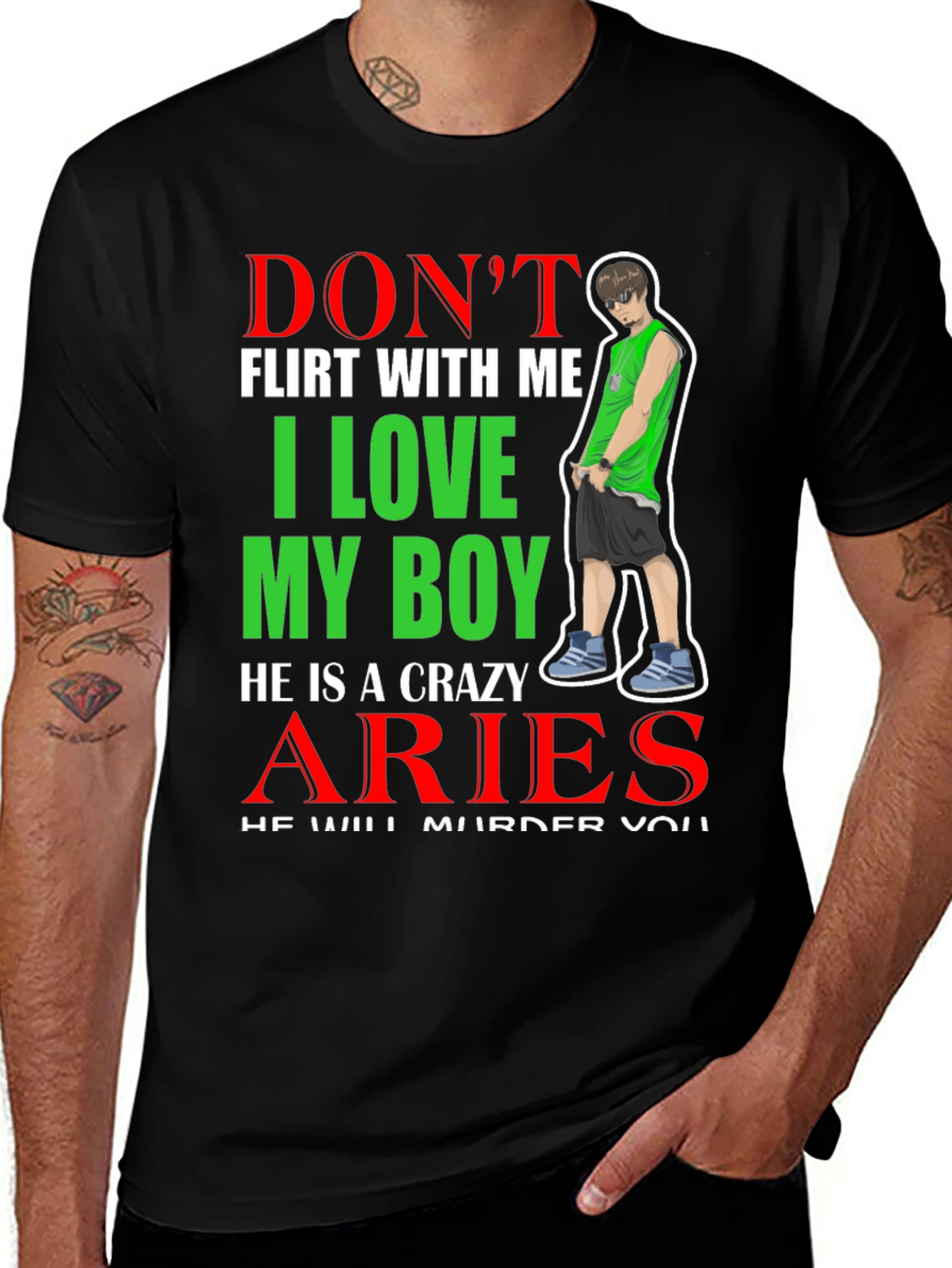 Dont Flirt With Me Aries Boy T-Shirt