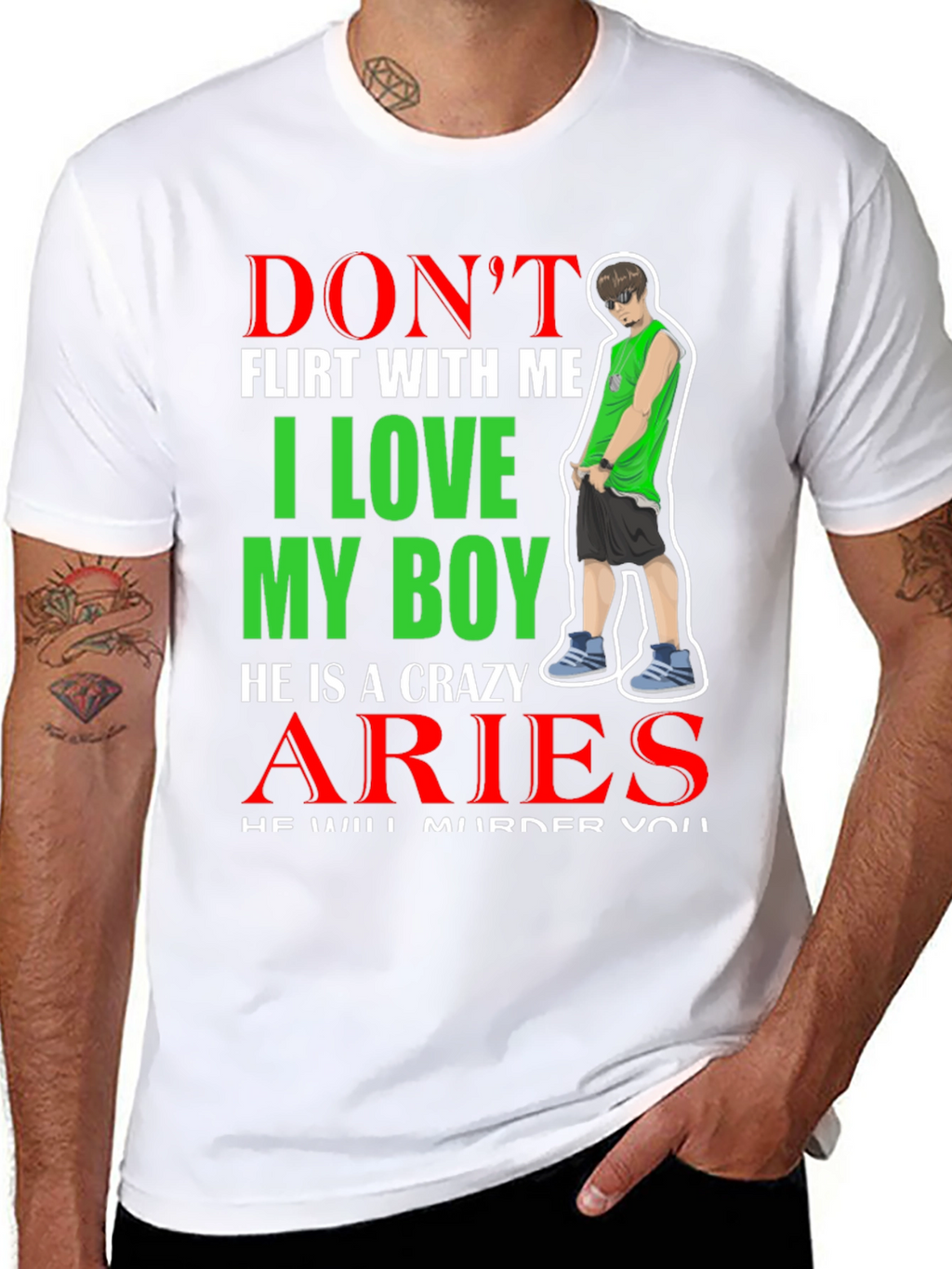 Dont Flirt With Me Aries Boy T-Shirt
