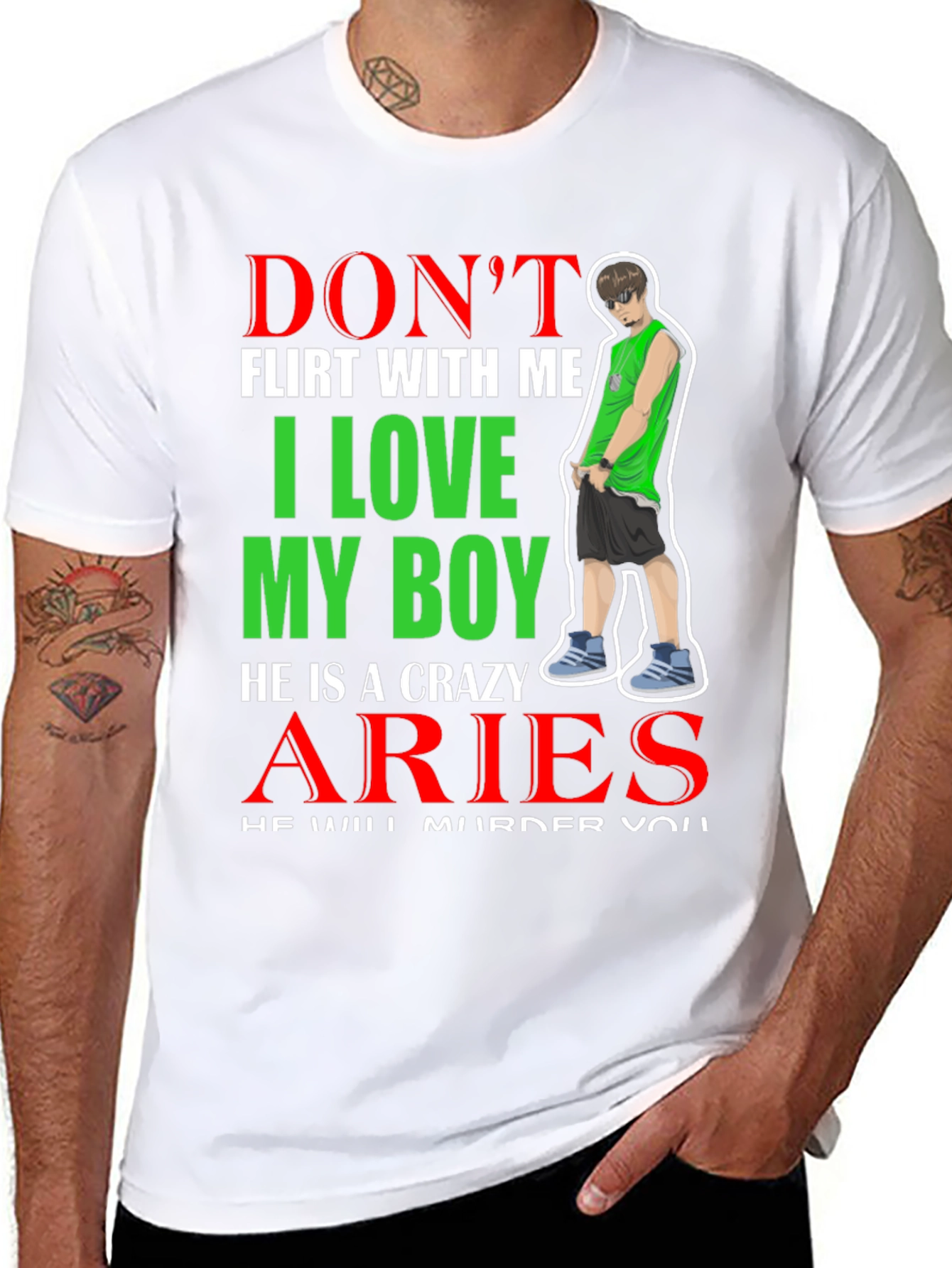Dont Flirt With Me Aries Boy T-Shirt