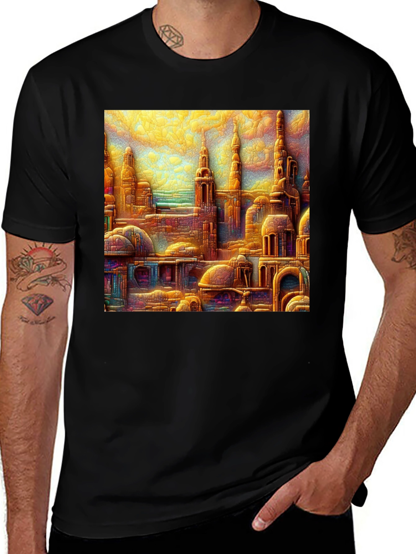 Cityscape Art Tee - Unique Design Comfortable Fit
