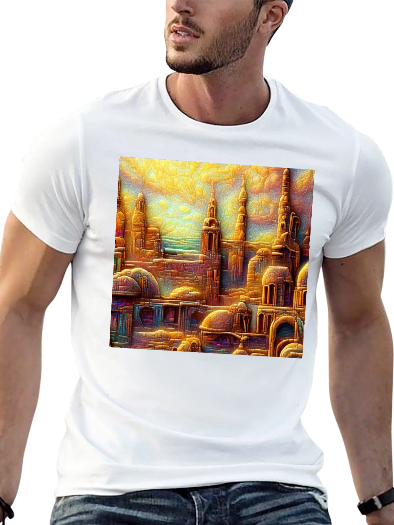 Cityscape Art Tee - Unique Design Comfortable Fit