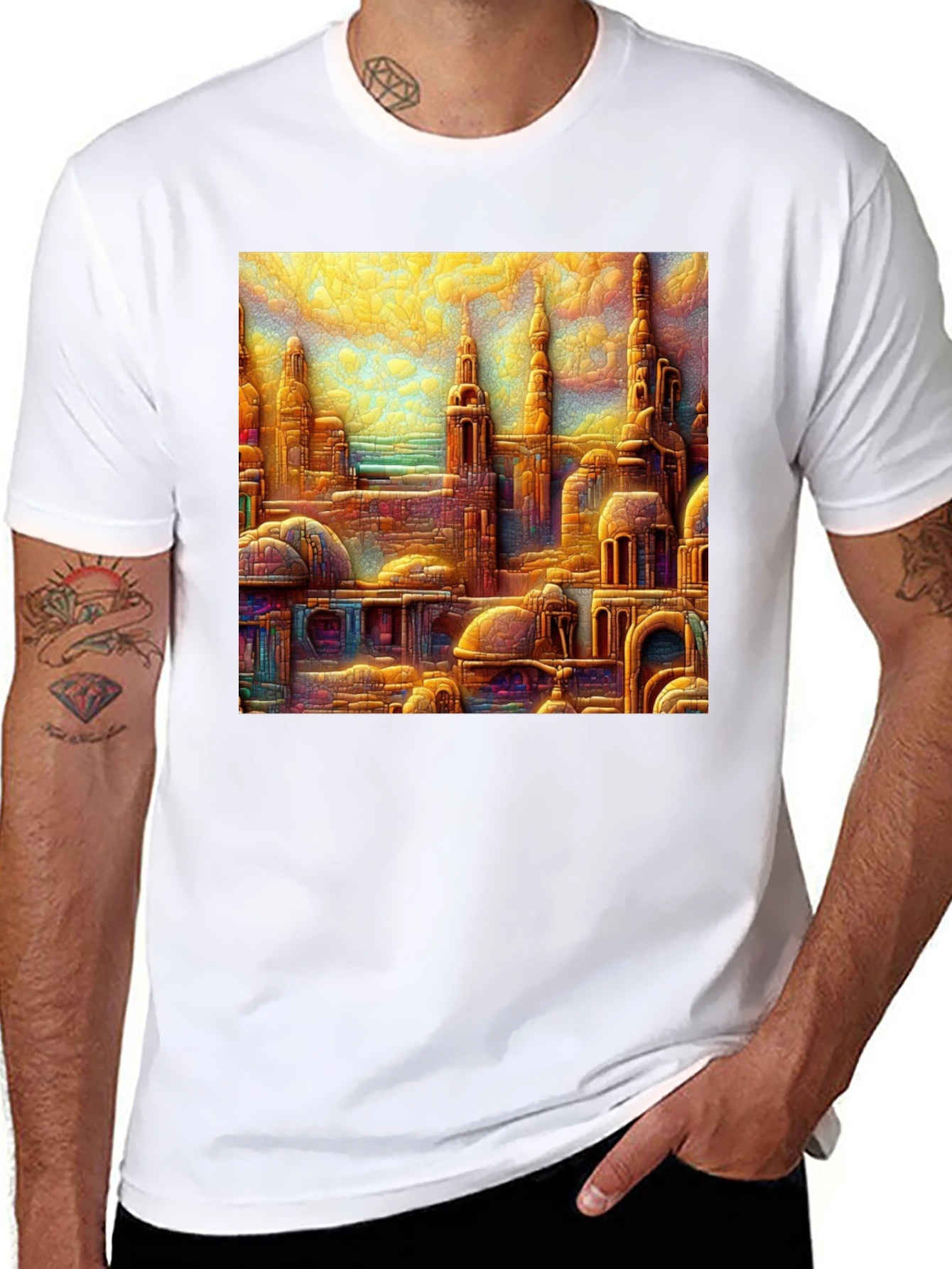 Cityscape Art Tee - Unique Design Comfortable Fit