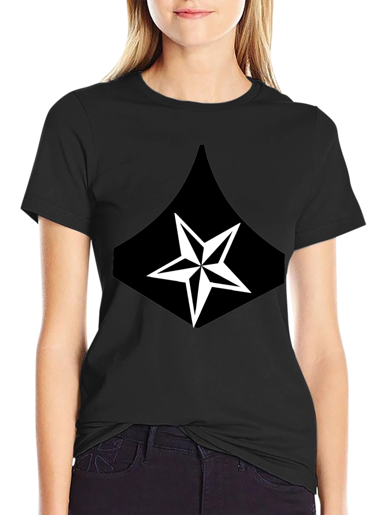 Star Graphic Black T-Shirt - Casual Mens Tee