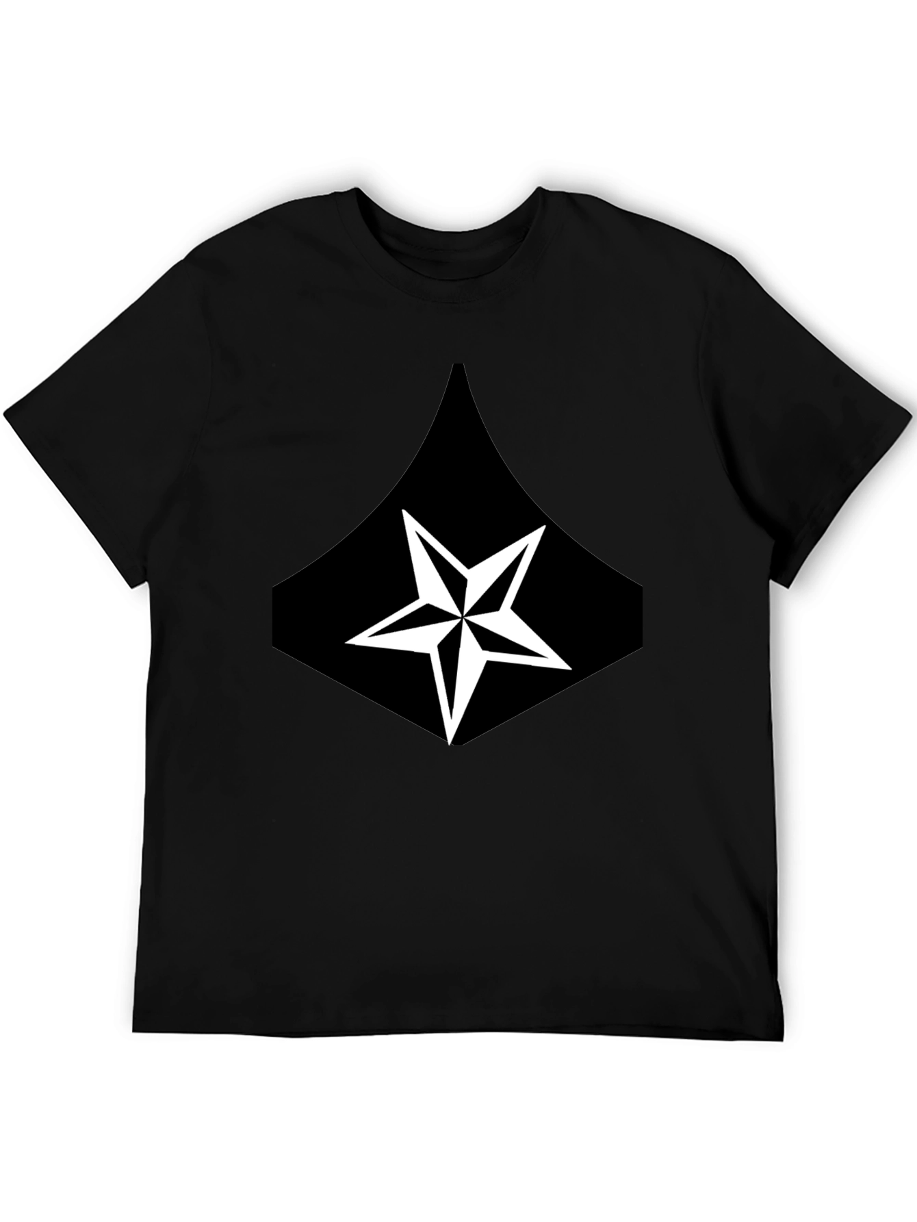 Star Graphic Black T-Shirt - Casual Mens Tee