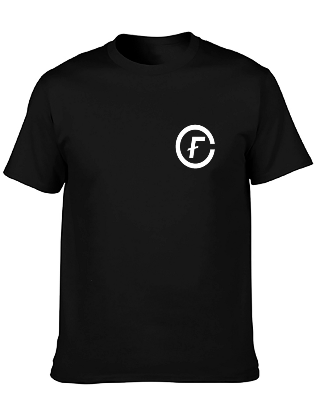 Modern Black T-Shirt with Circle F Logo