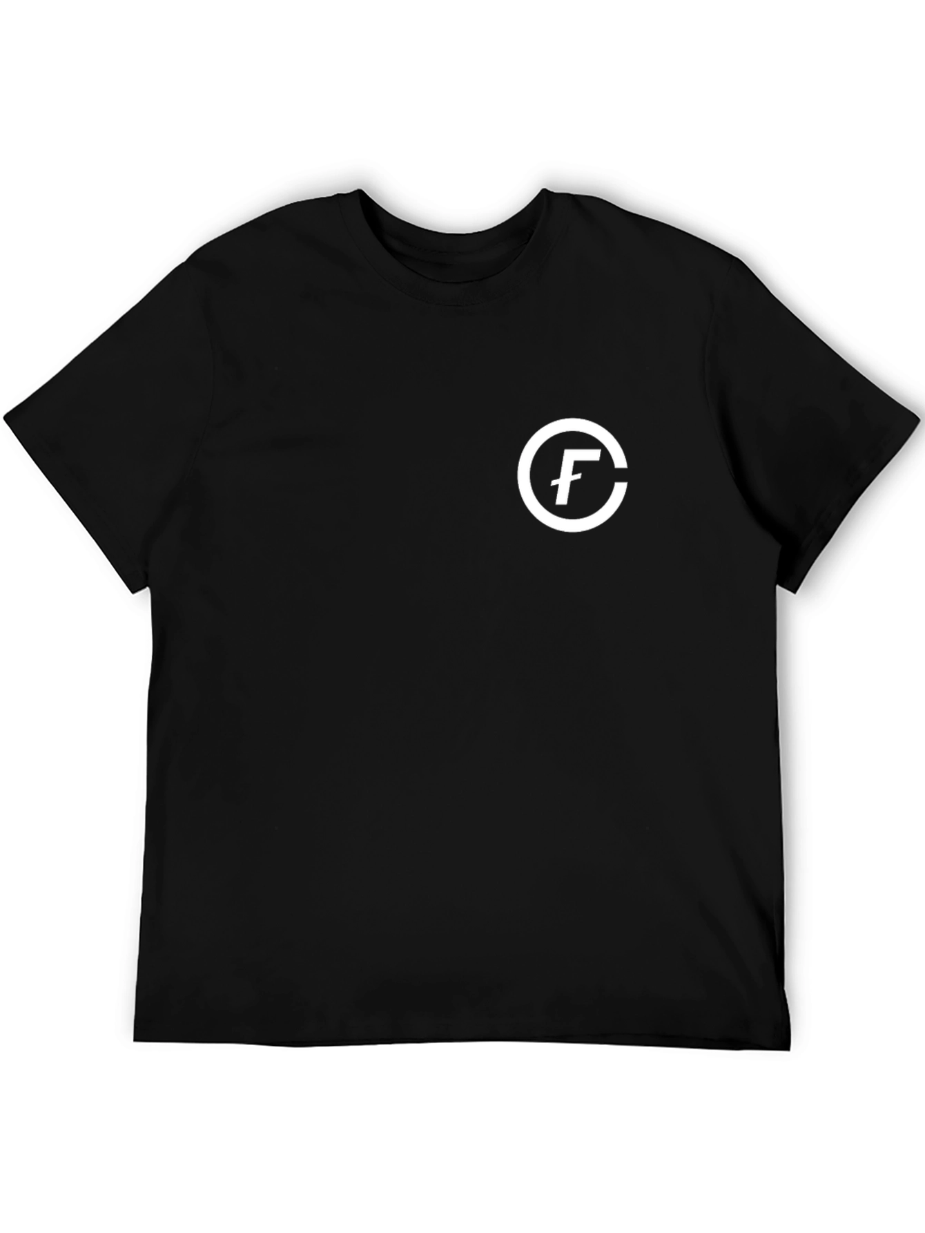 Modern Black T-Shirt with Circle F Logo
