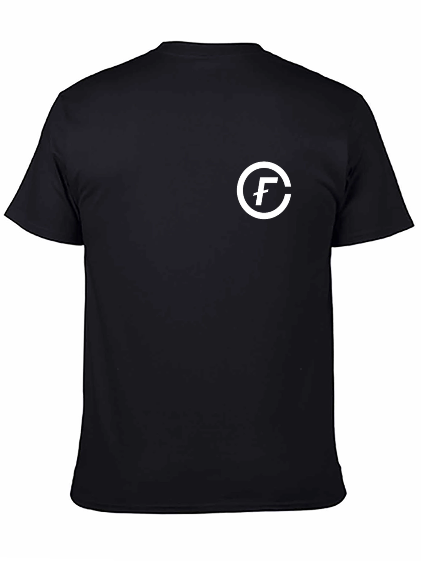 Modern Black T-Shirt with Circle F Logo