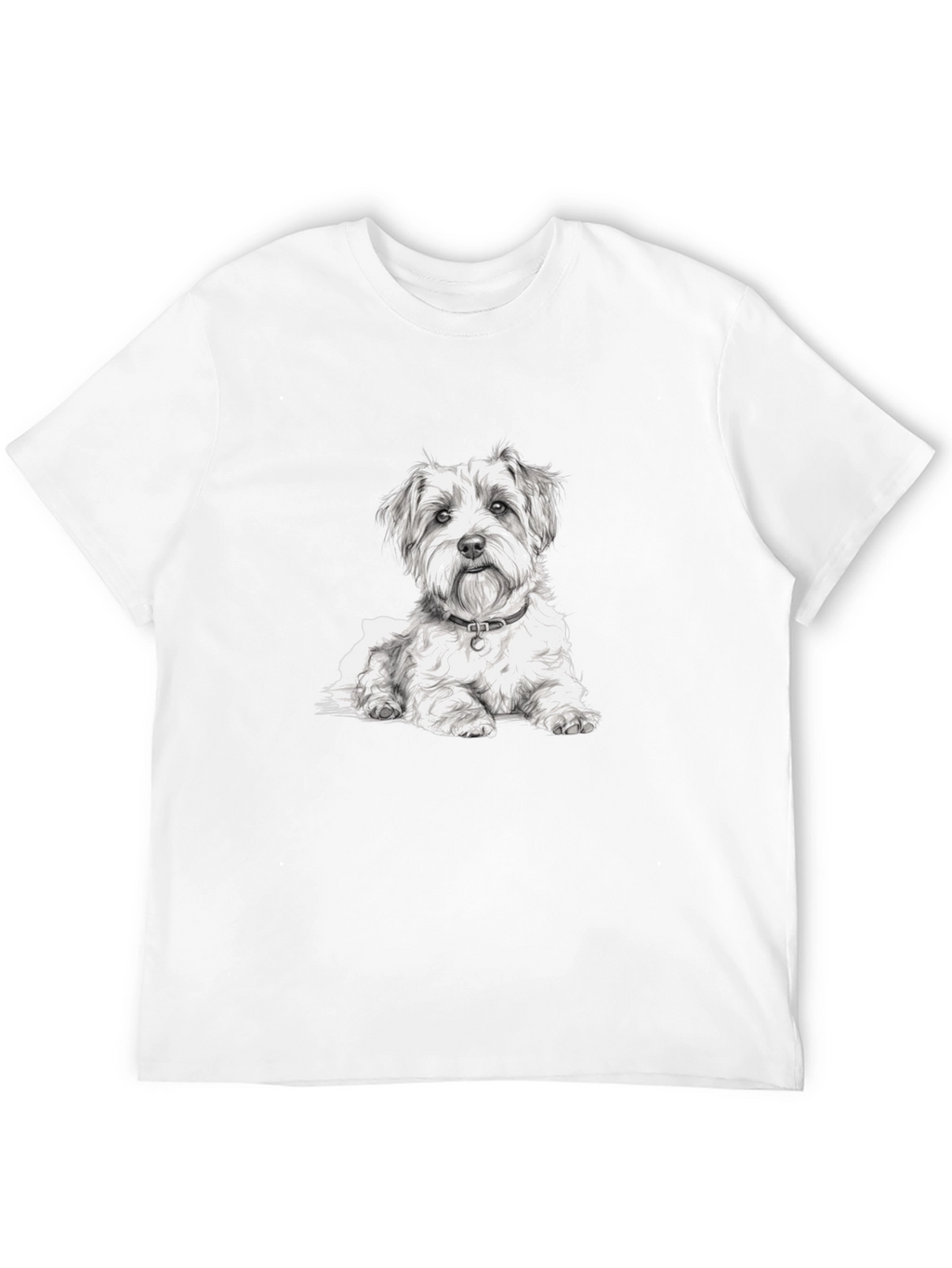 Dog Graphic Black Tee - Casual Wear