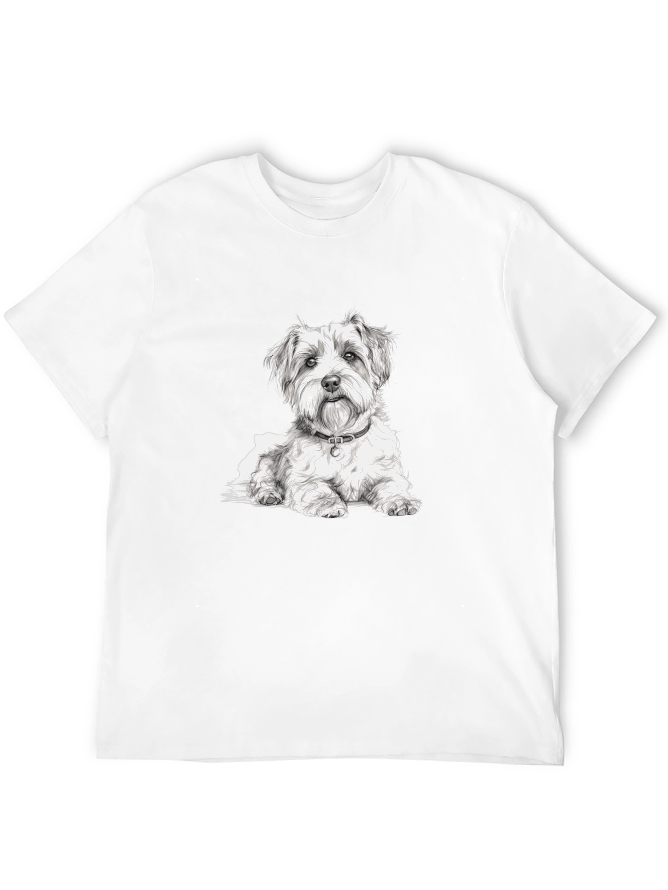 Dog Graphic Black Tee - Casual Wear