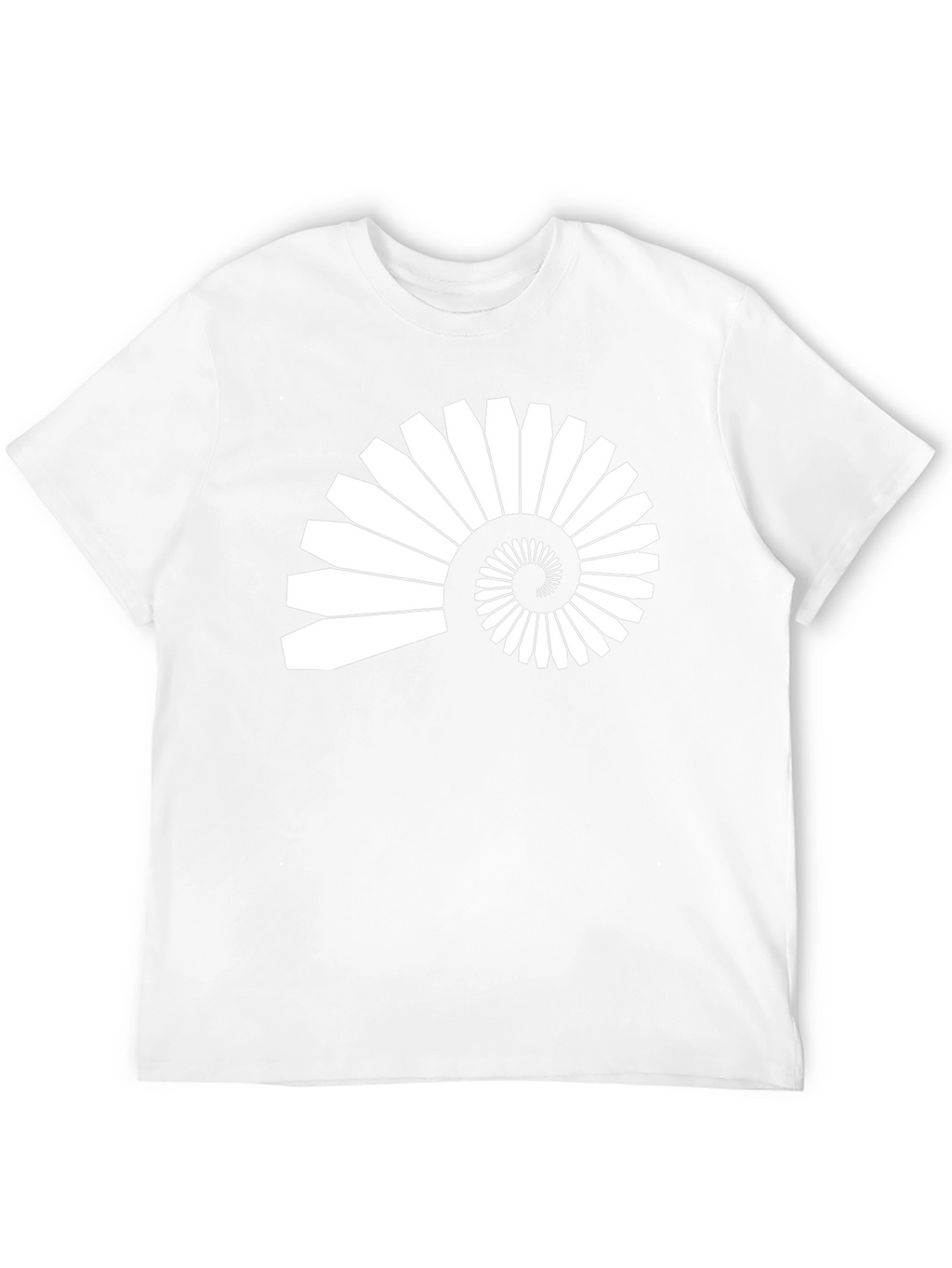 Abstract Nautilus Spiral Graphic T-Shirt