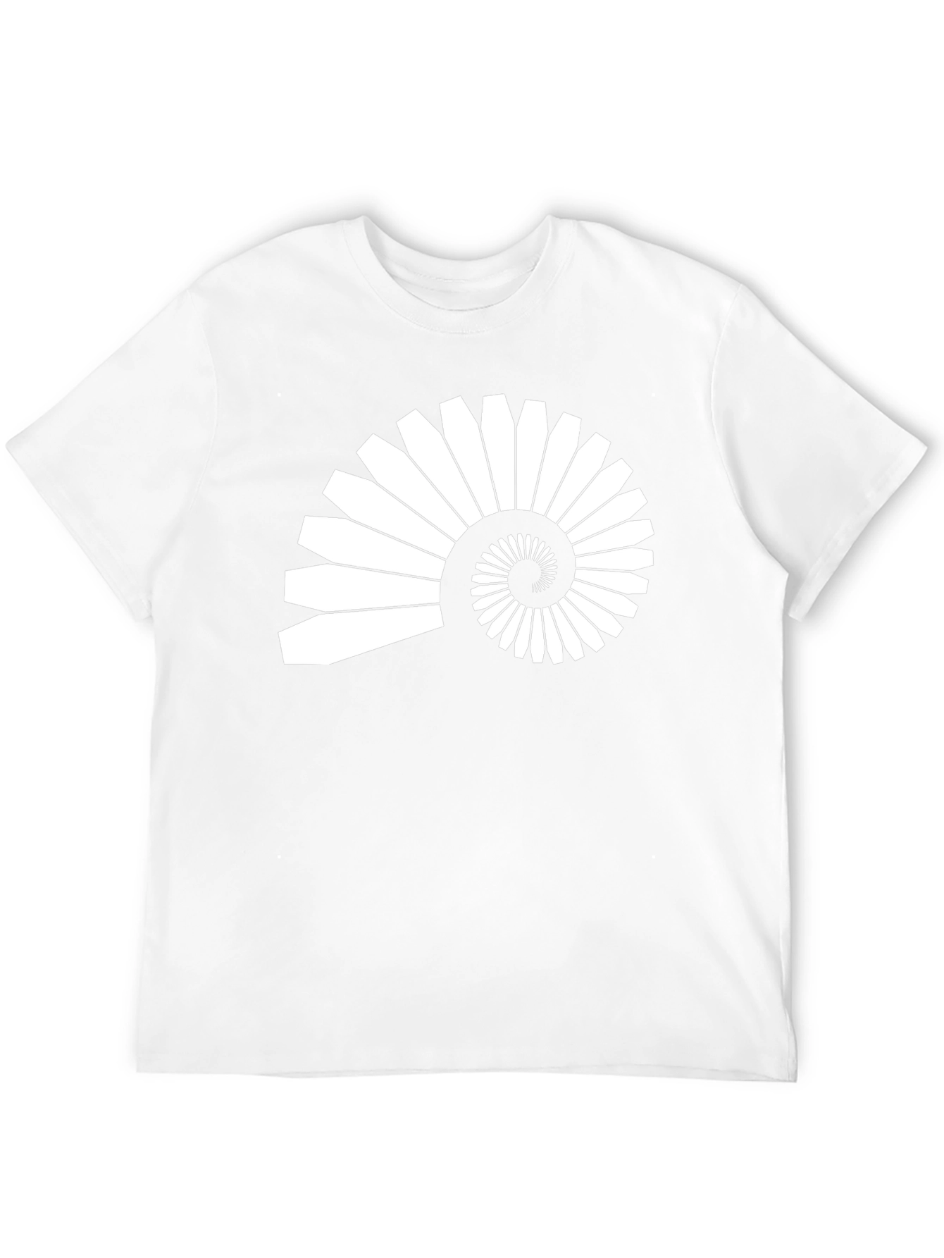 Abstract Nautilus Spiral Graphic T-Shirt