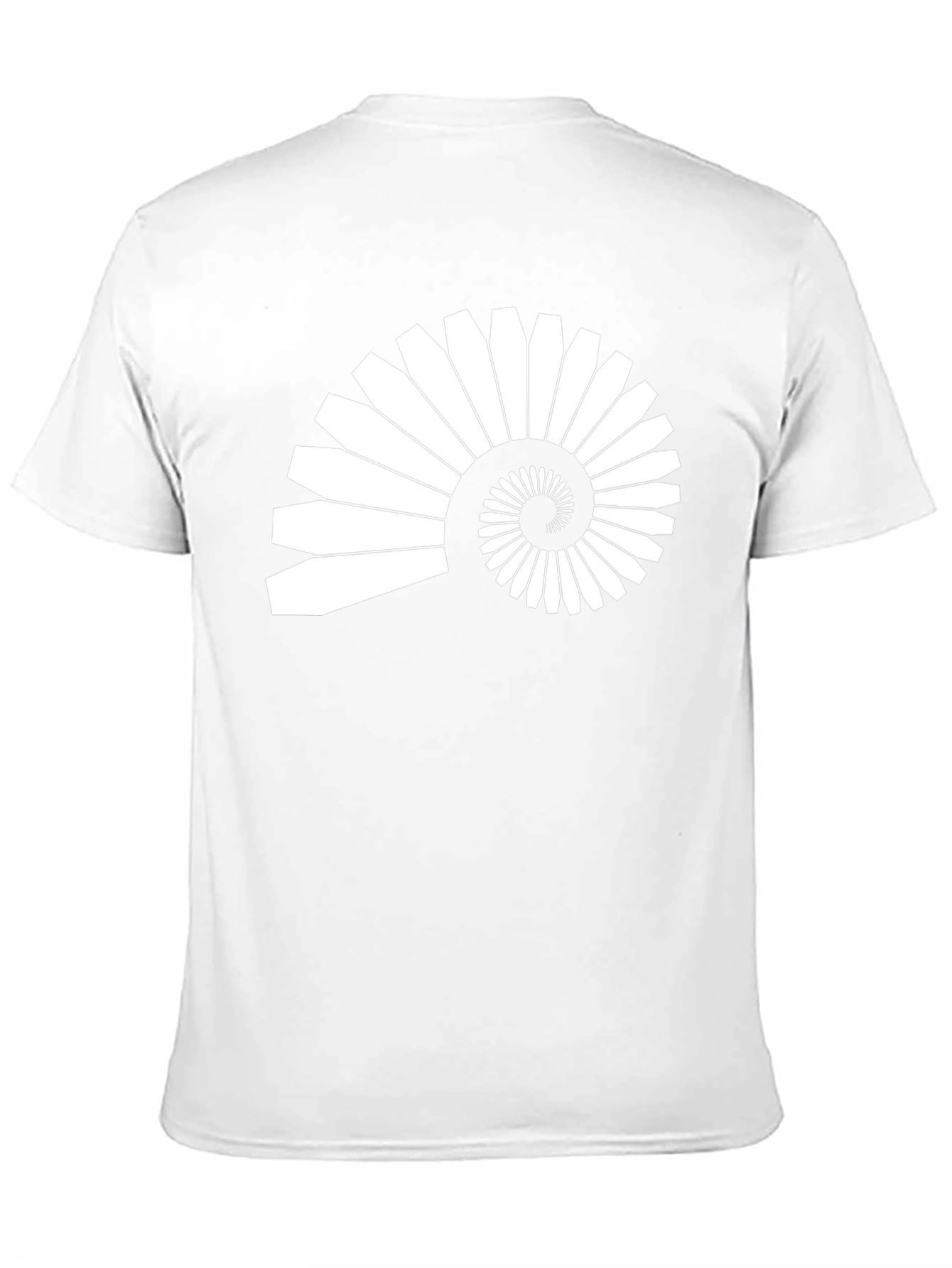 Abstract Nautilus Spiral Graphic T-Shirt