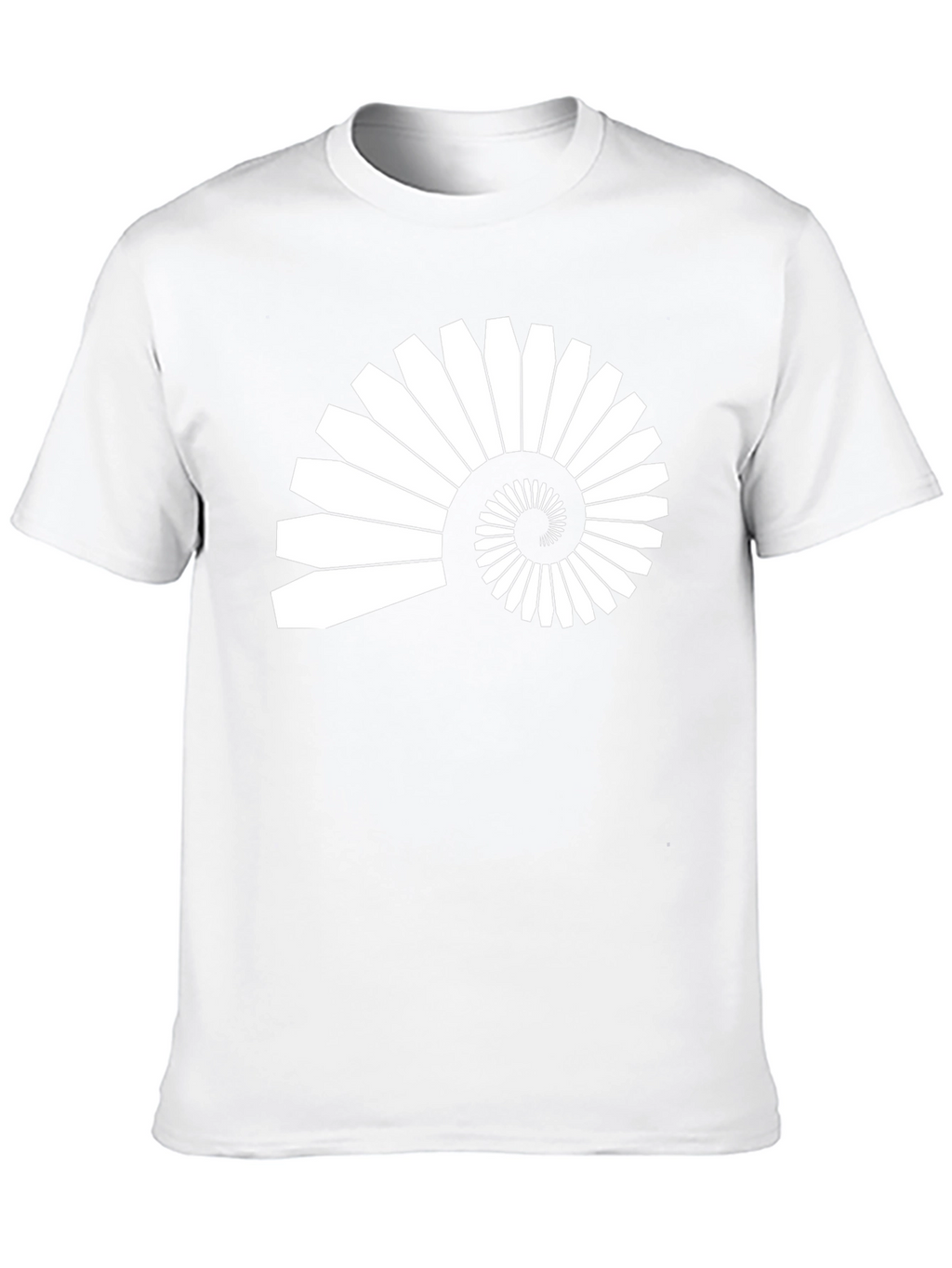 Abstract Nautilus Spiral Graphic T-Shirt