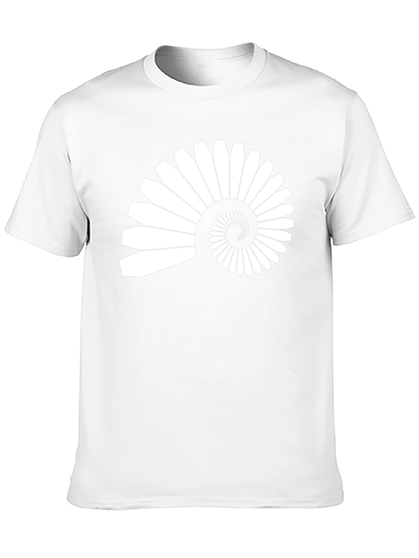 Abstract Nautilus Spiral Graphic T-Shirt