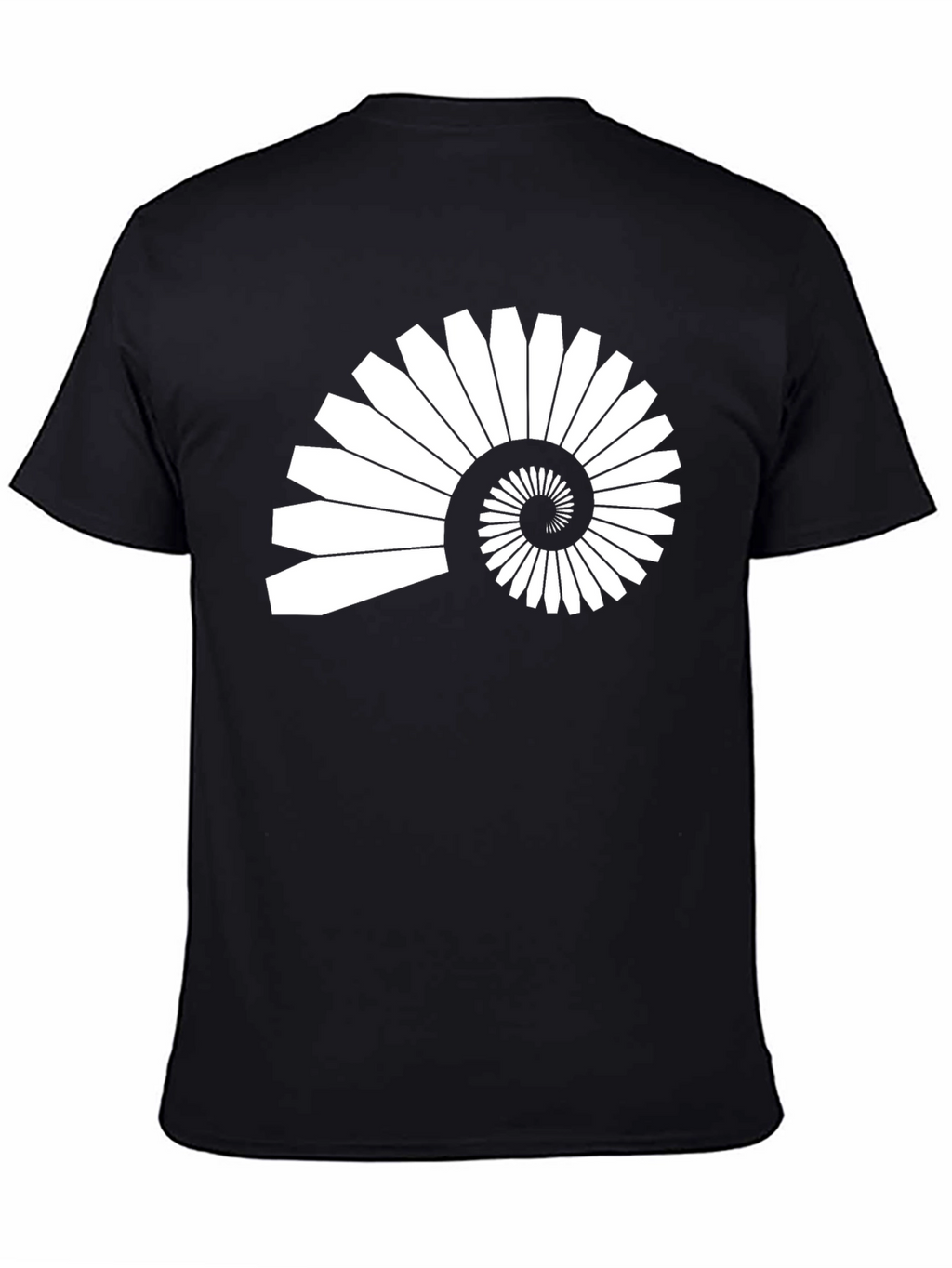 Abstract Nautilus Spiral Graphic T-Shirt