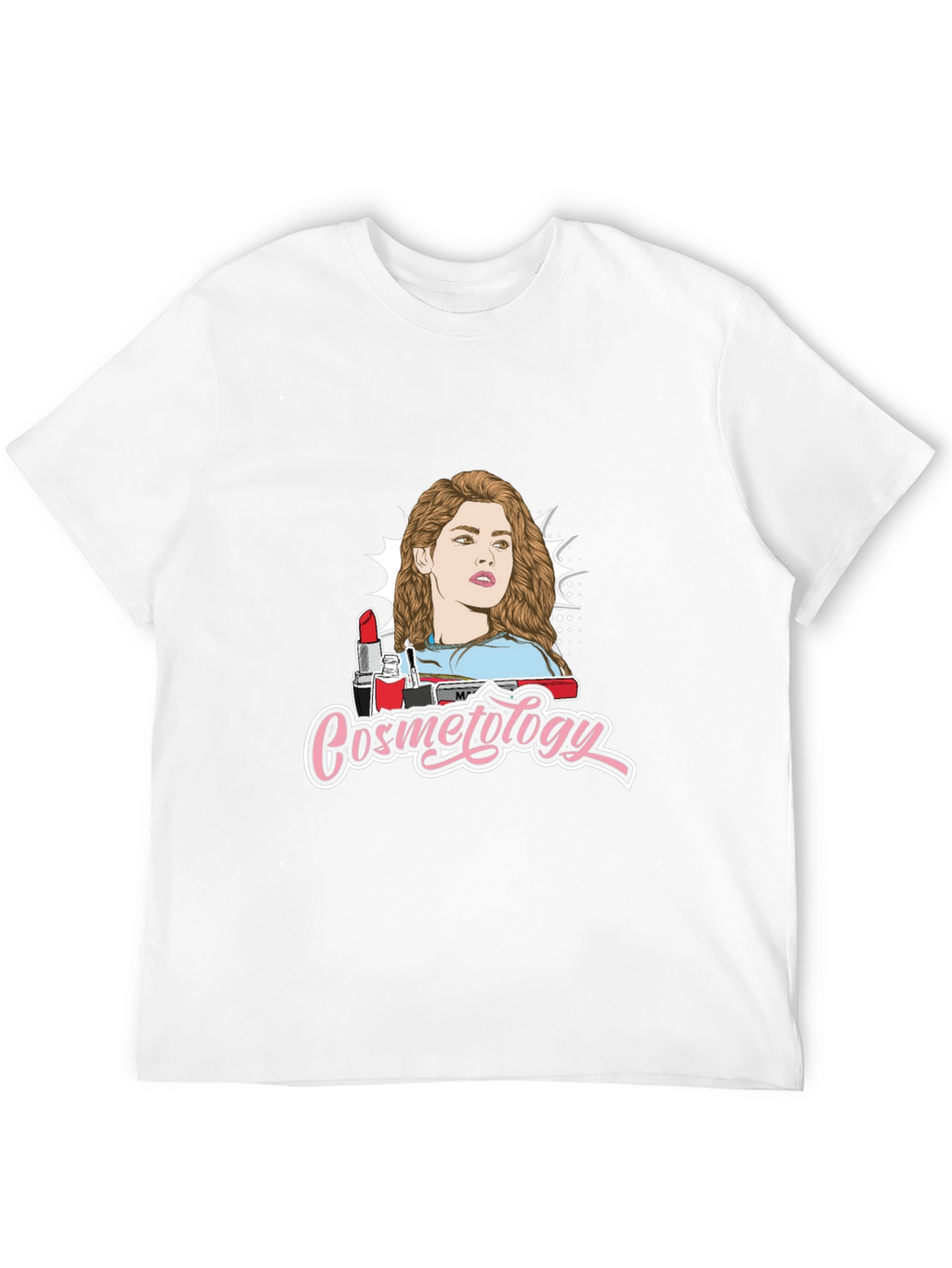 Cosmetology Graphic Print Black T-Shirt