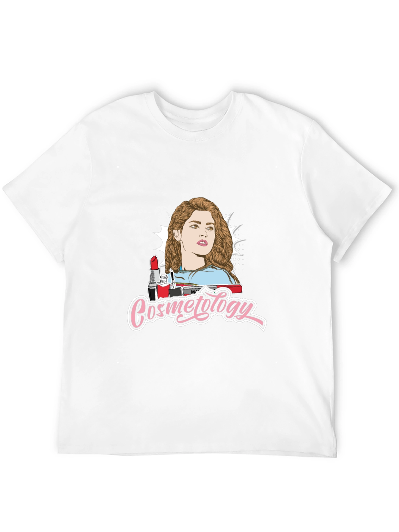 Cosmetology Graphic Print Black T-Shirt