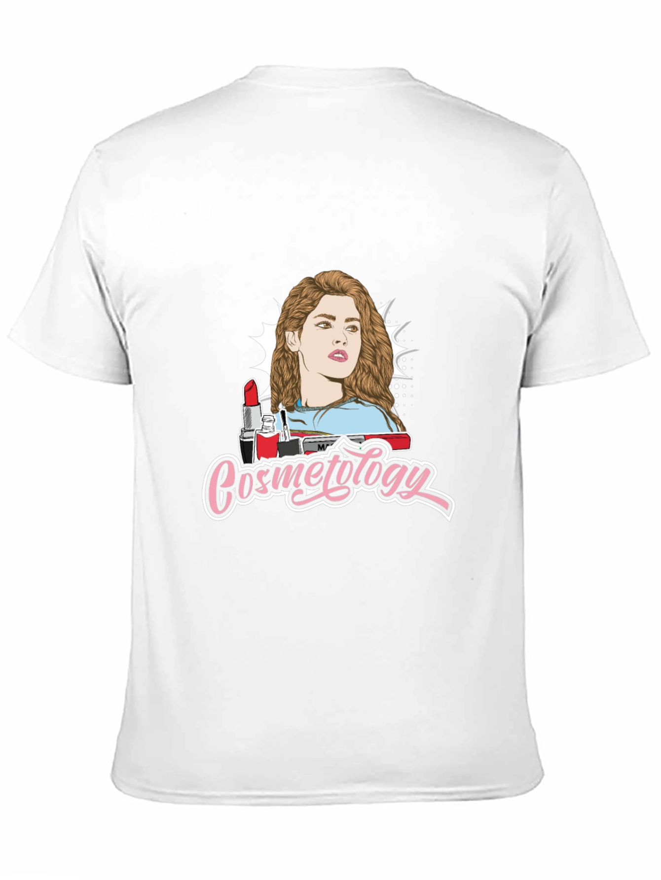 Cosmetology Graphic Print Black T-Shirt