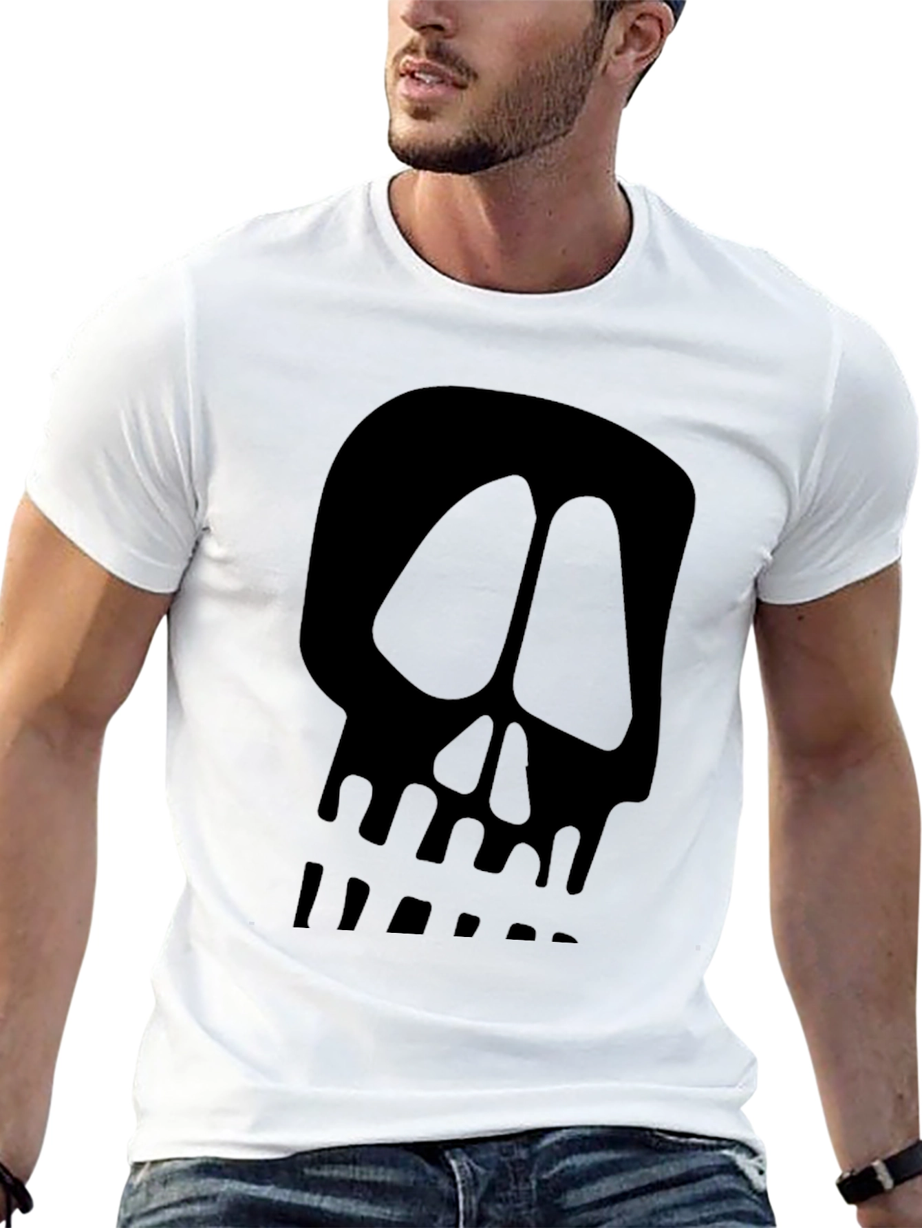 Skull Graphic Black T-Shirt - Cool Casual Tee