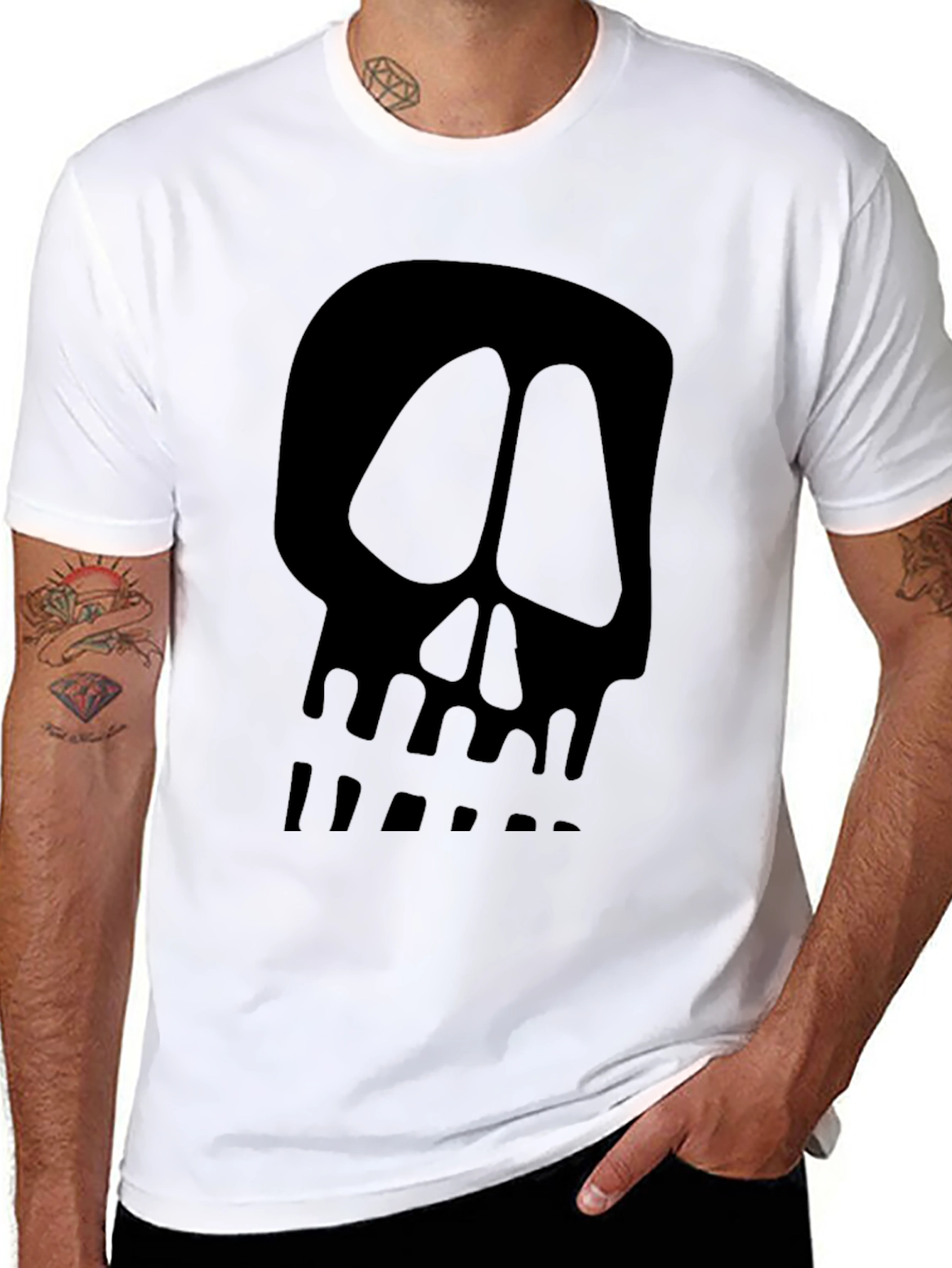 Skull Graphic Black T-Shirt - Cool Casual Tee