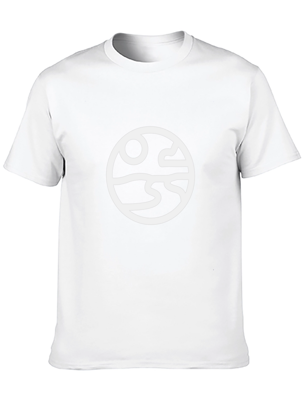 Abstract Landscape Graphic Tee - Black