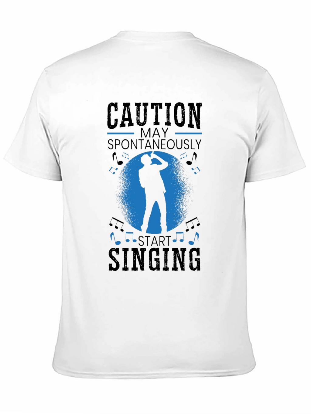 Caution May Spontaneously Start Singing Black T-Shirt