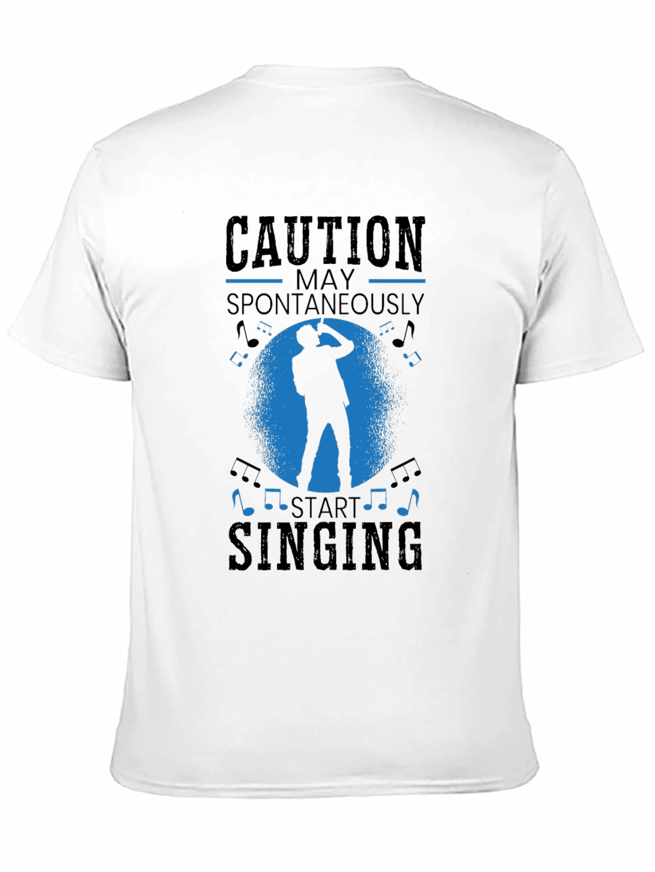 Caution May Spontaneously Start Singing Black T-Shirt
