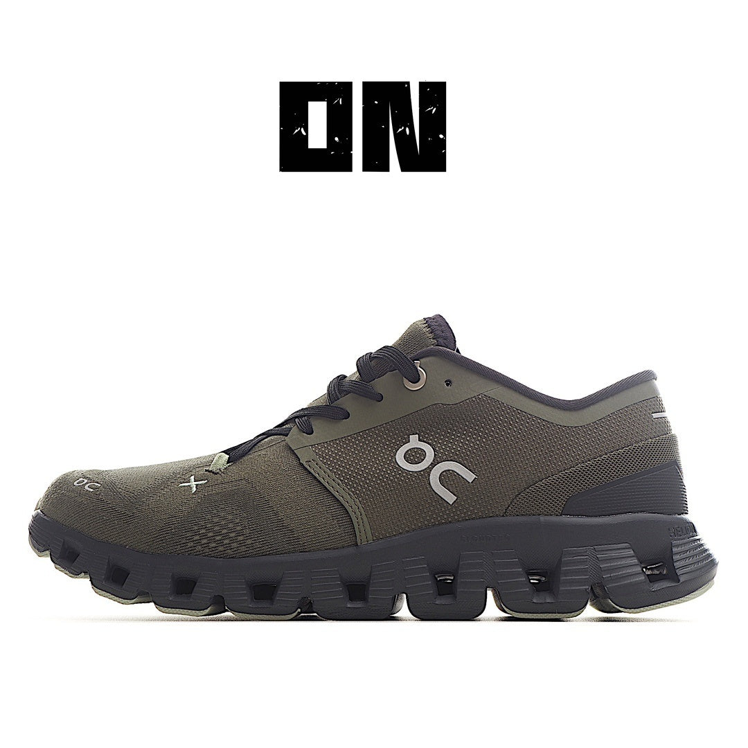 On Cloud X3 Running Shoes Army green
