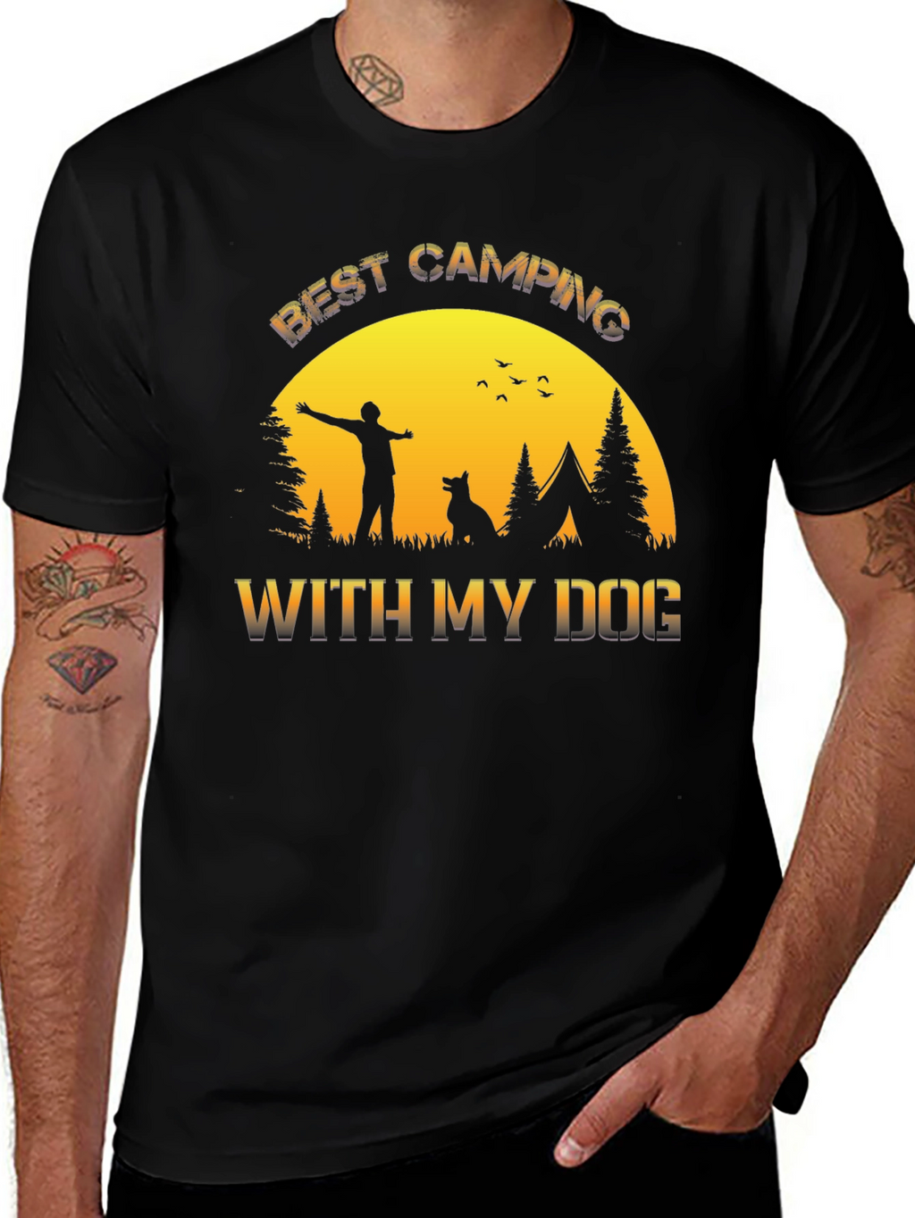 Best Camping With My Dog T-Shirt