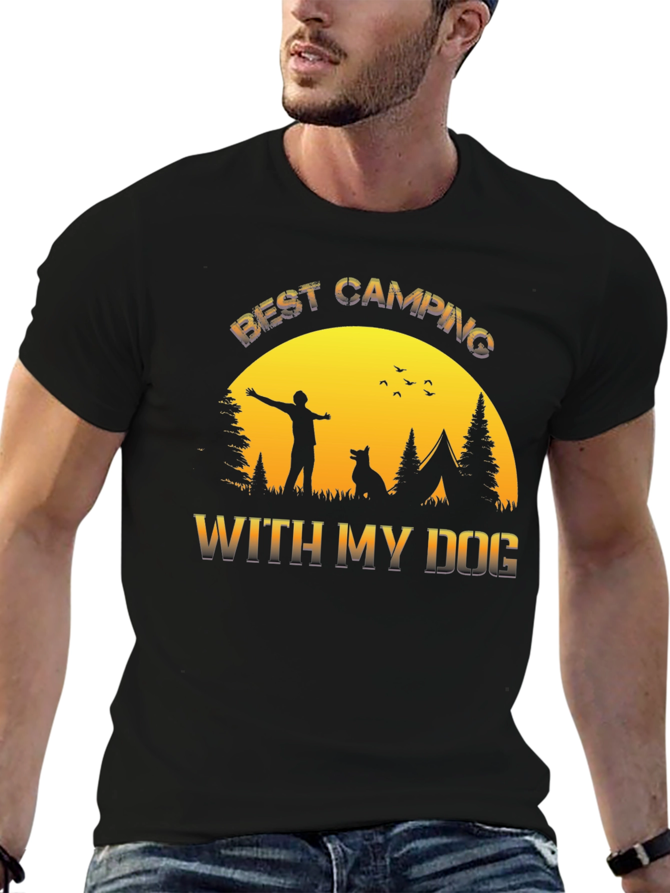 Best Camping With My Dog T-Shirt