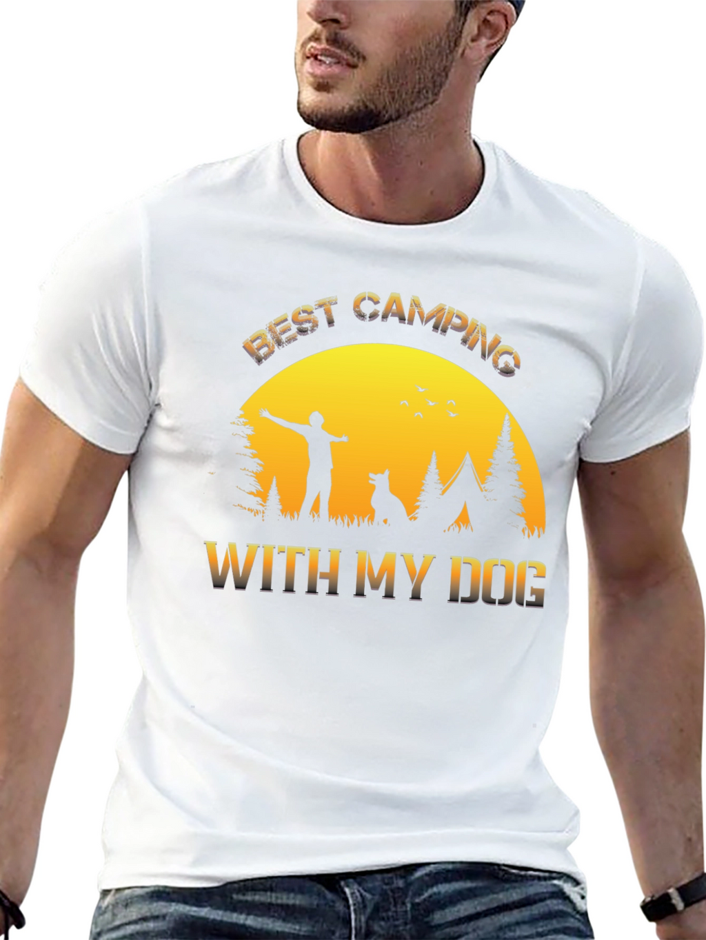 Best Camping With My Dog T-Shirt