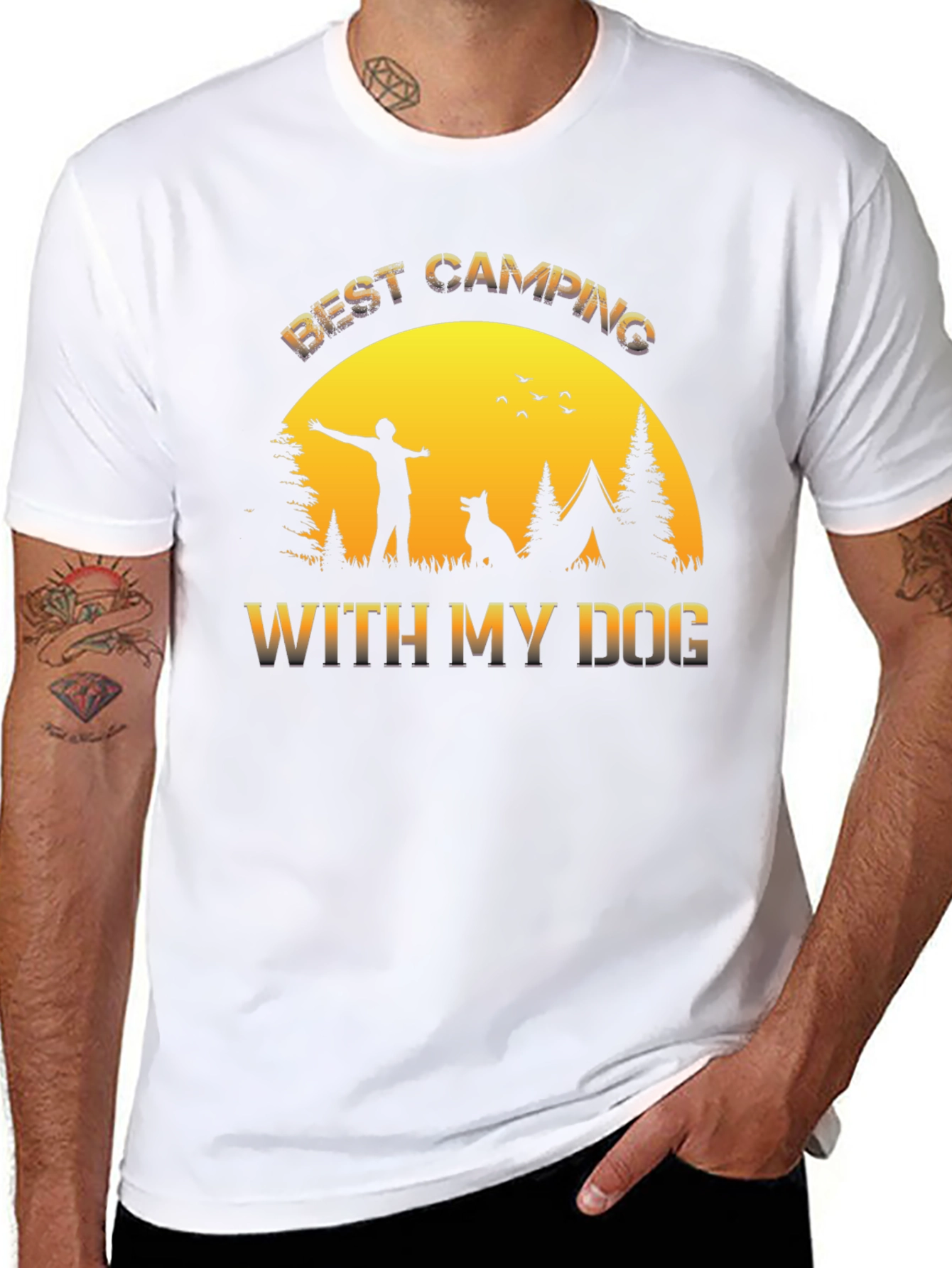Best Camping With My Dog T-Shirt