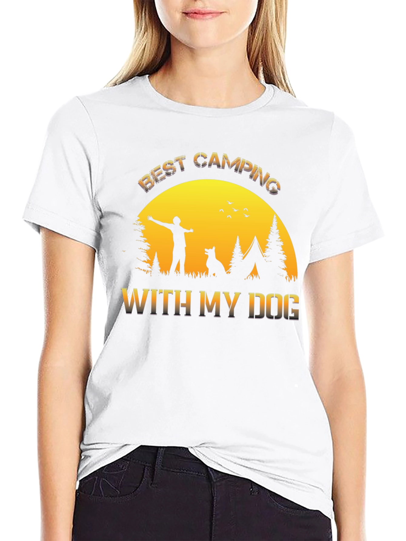 Best Camping With My Dog T-Shirt