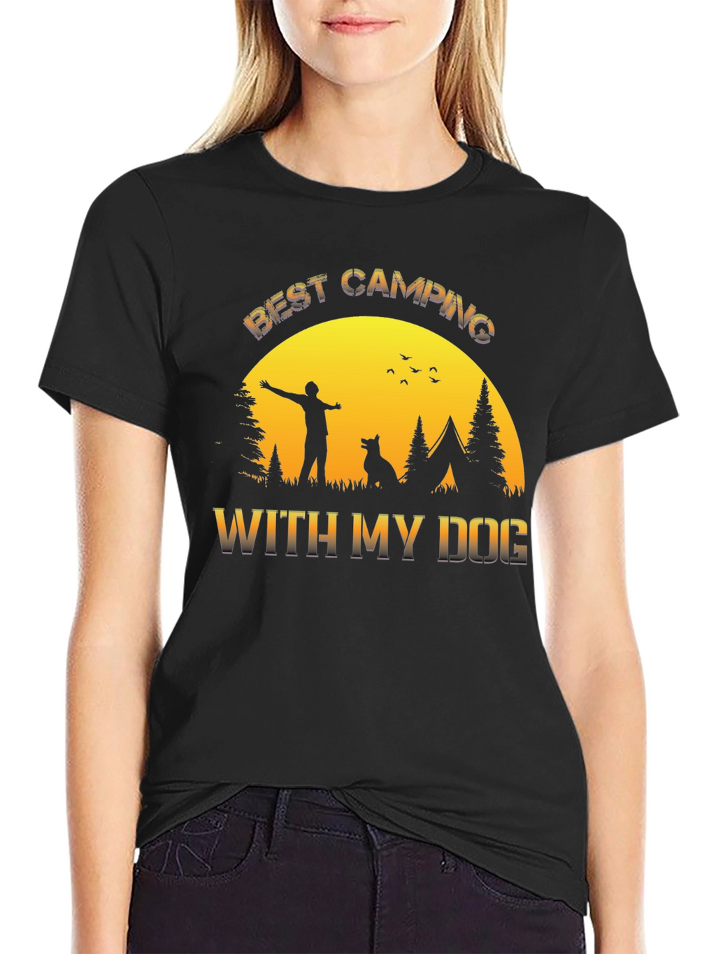 Best Camping With My Dog T-Shirt