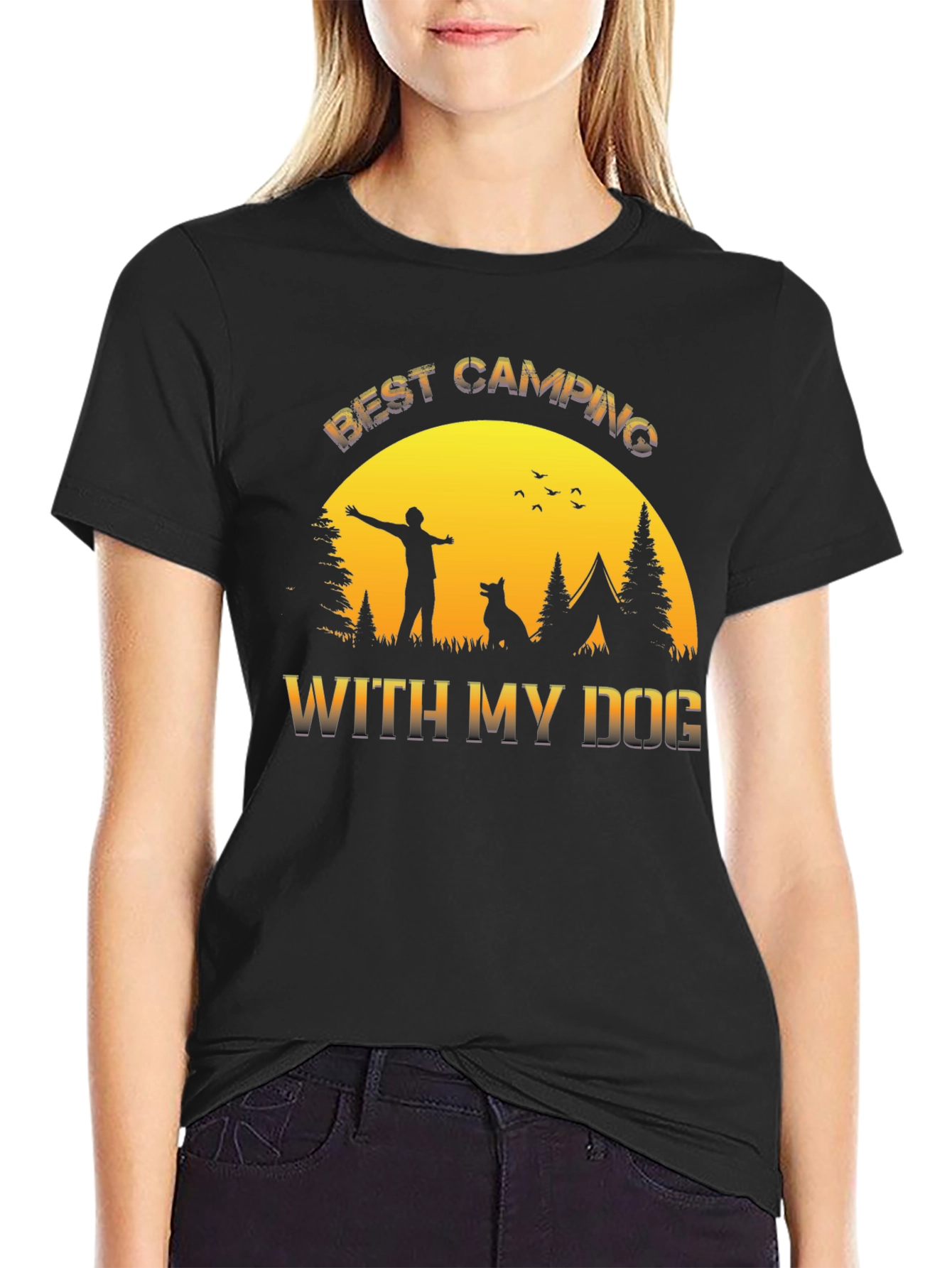 Best Camping With My Dog T-Shirt