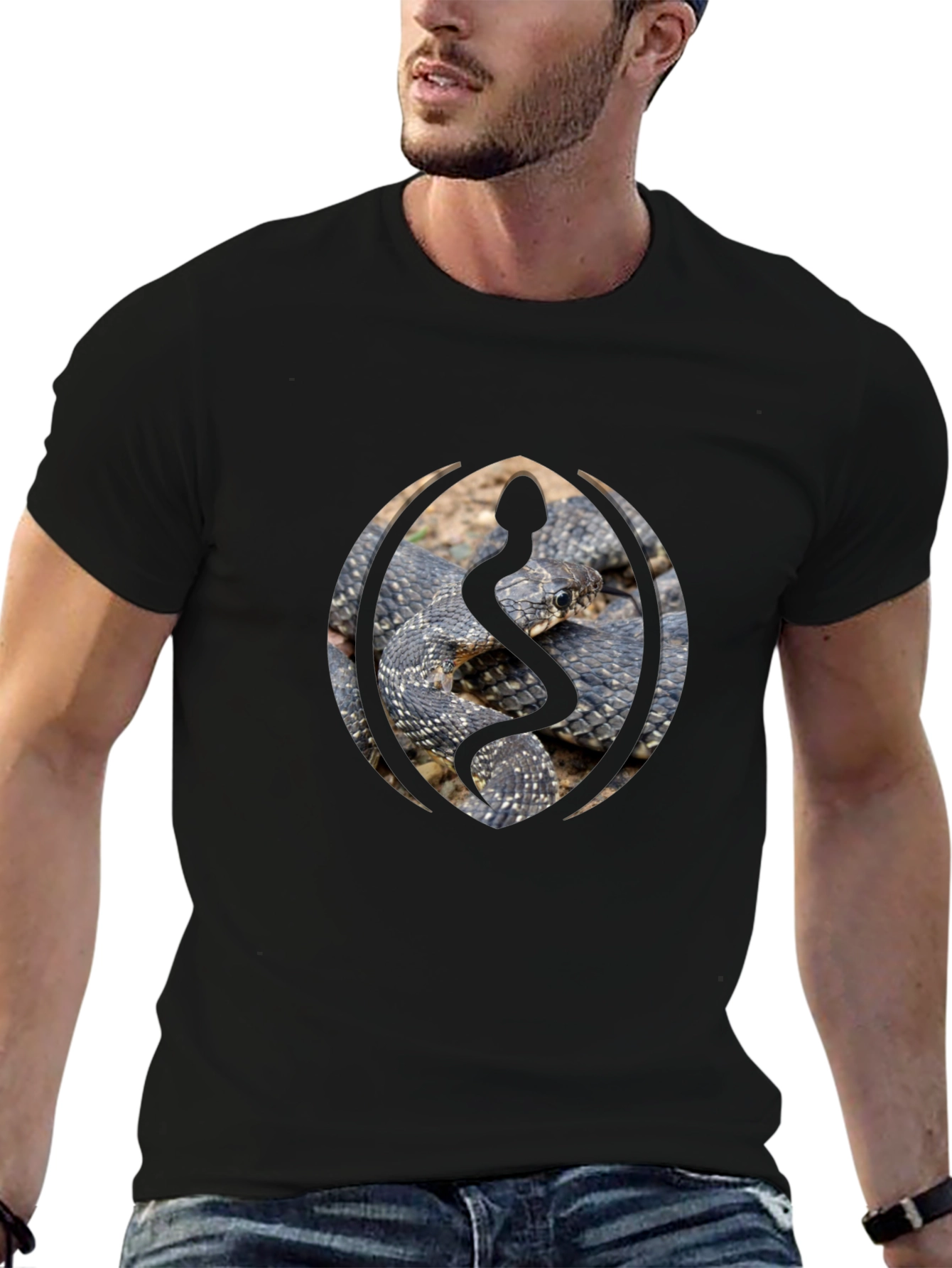 Snake Emblem Black Tee