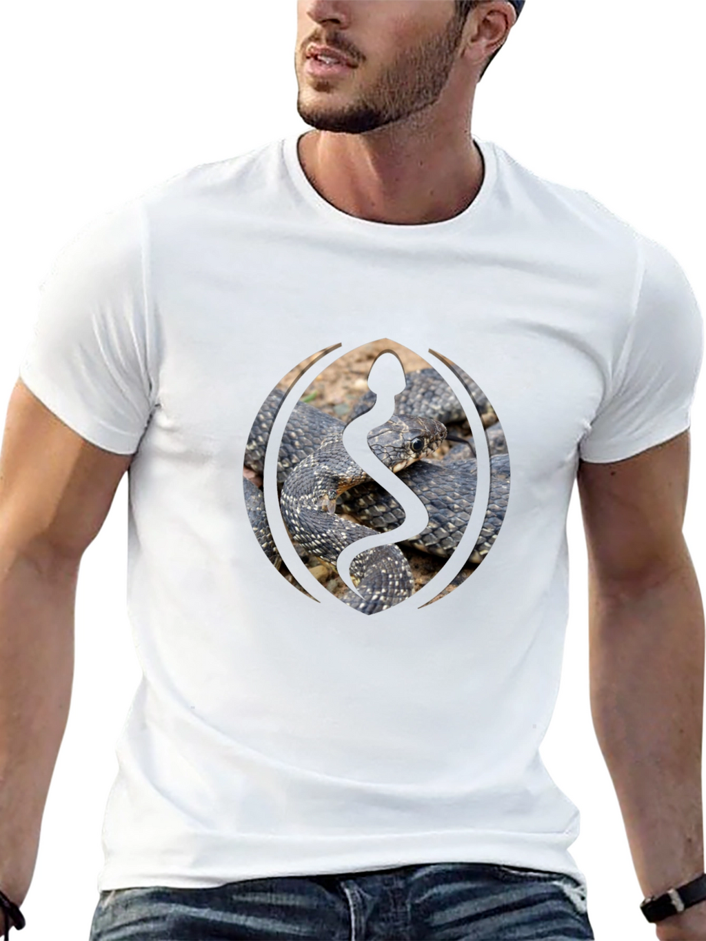 Snake Emblem Black Tee