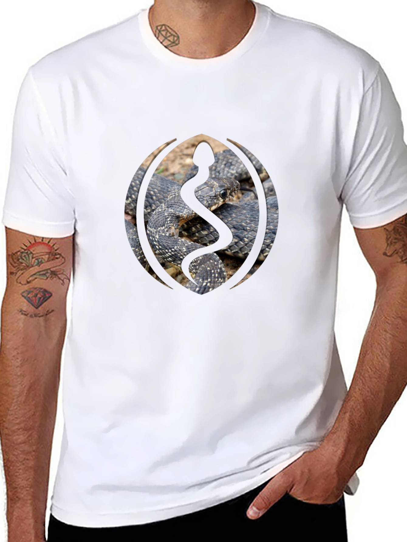 Snake Emblem Black Tee