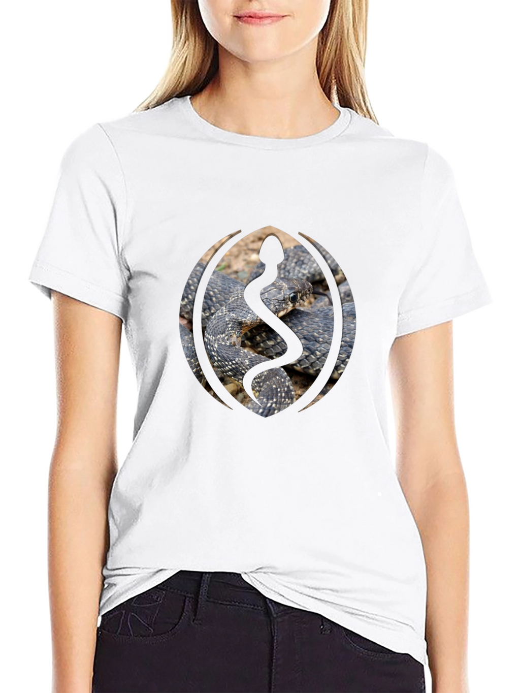 Snake Emblem Black Tee