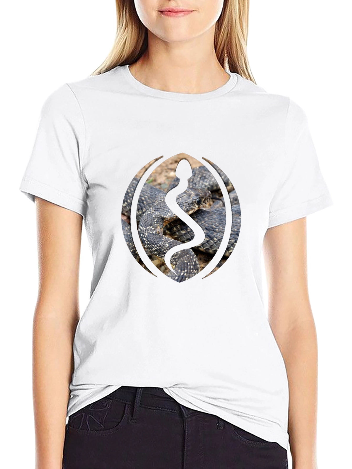 Snake Emblem Black Tee