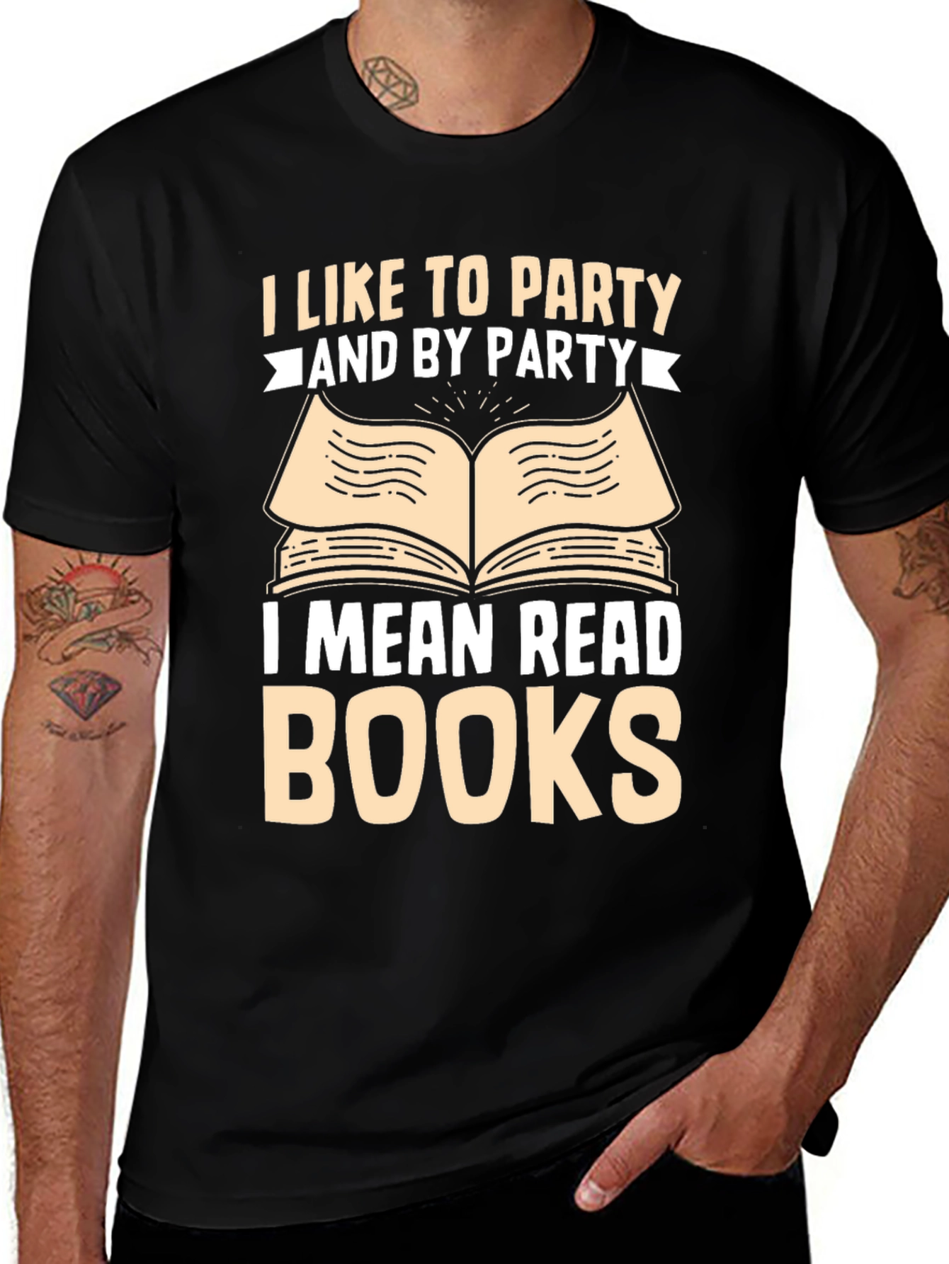 Book Lover T-Shirt: I Like To Party and By Party I Mean Read Books
