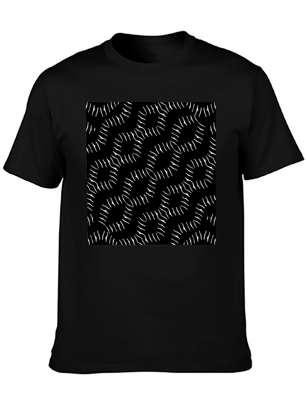 Abstract Pattern Black T-Shirt