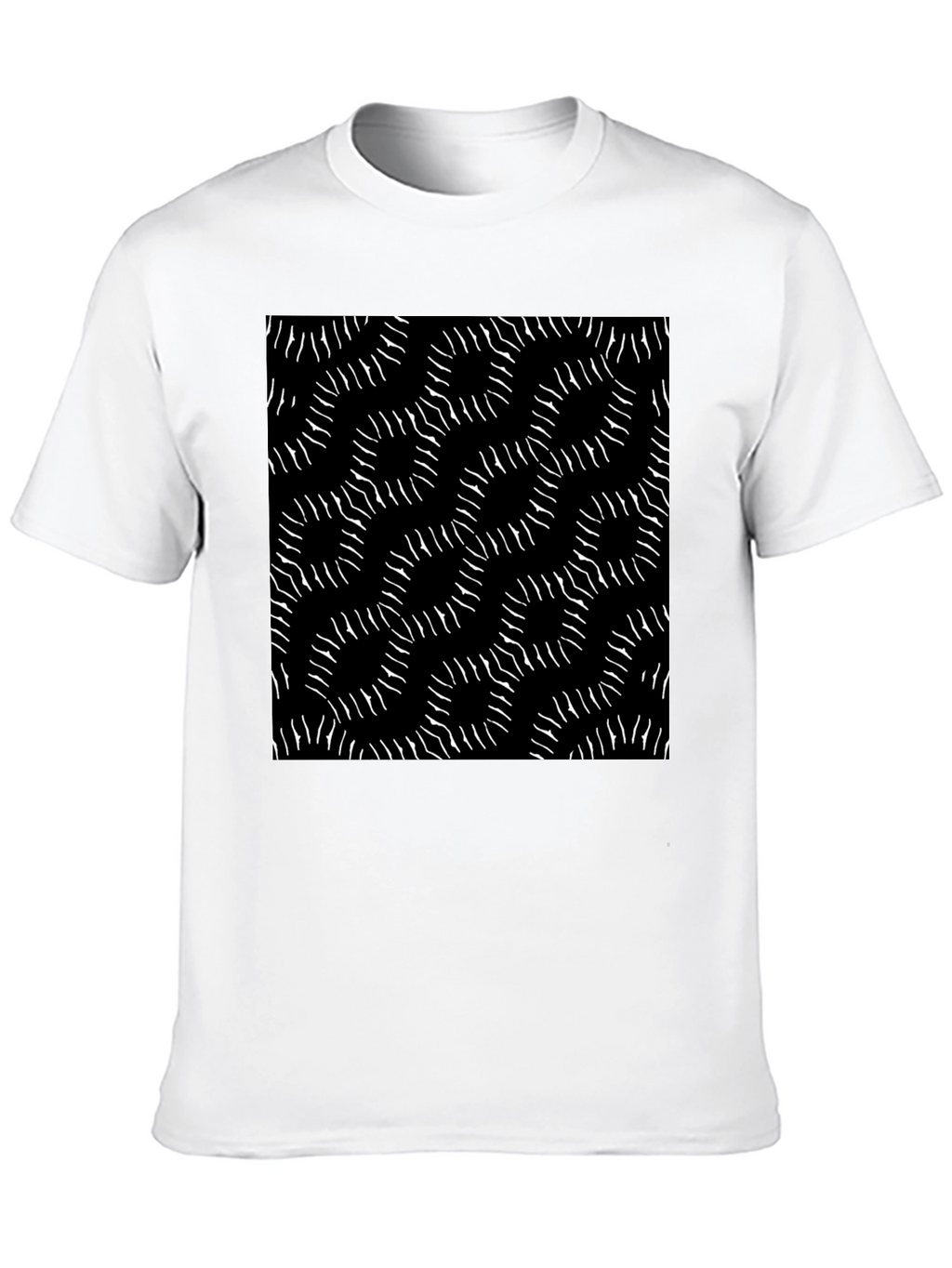 Abstract Pattern Black T-Shirt