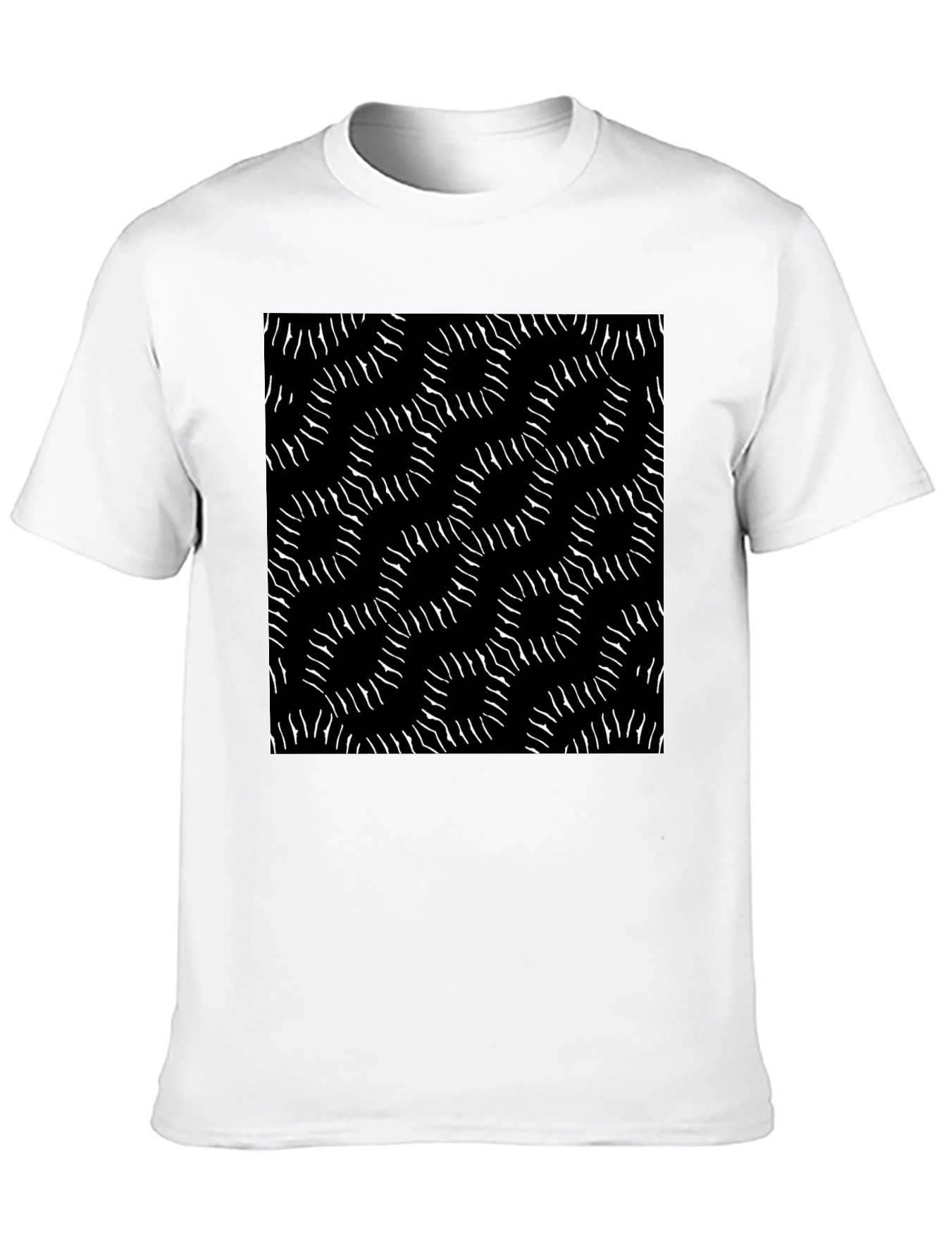 Abstract Pattern Black T-Shirt