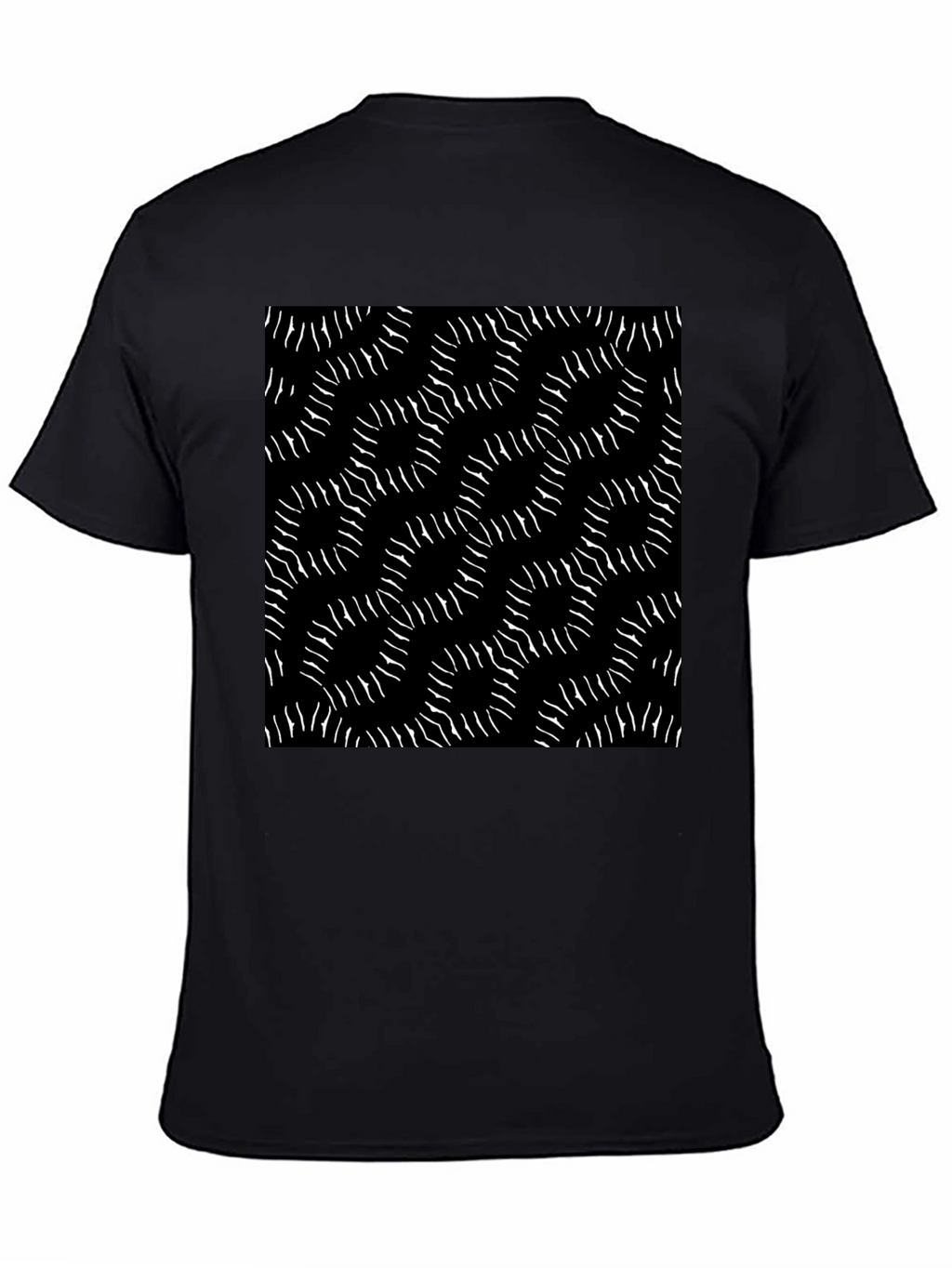 Abstract Pattern Black T-Shirt