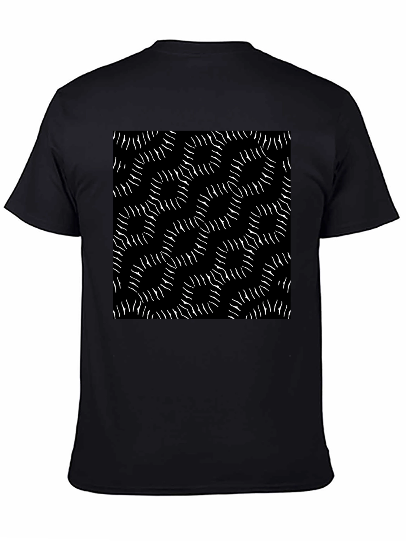 Abstract Pattern Black T-Shirt