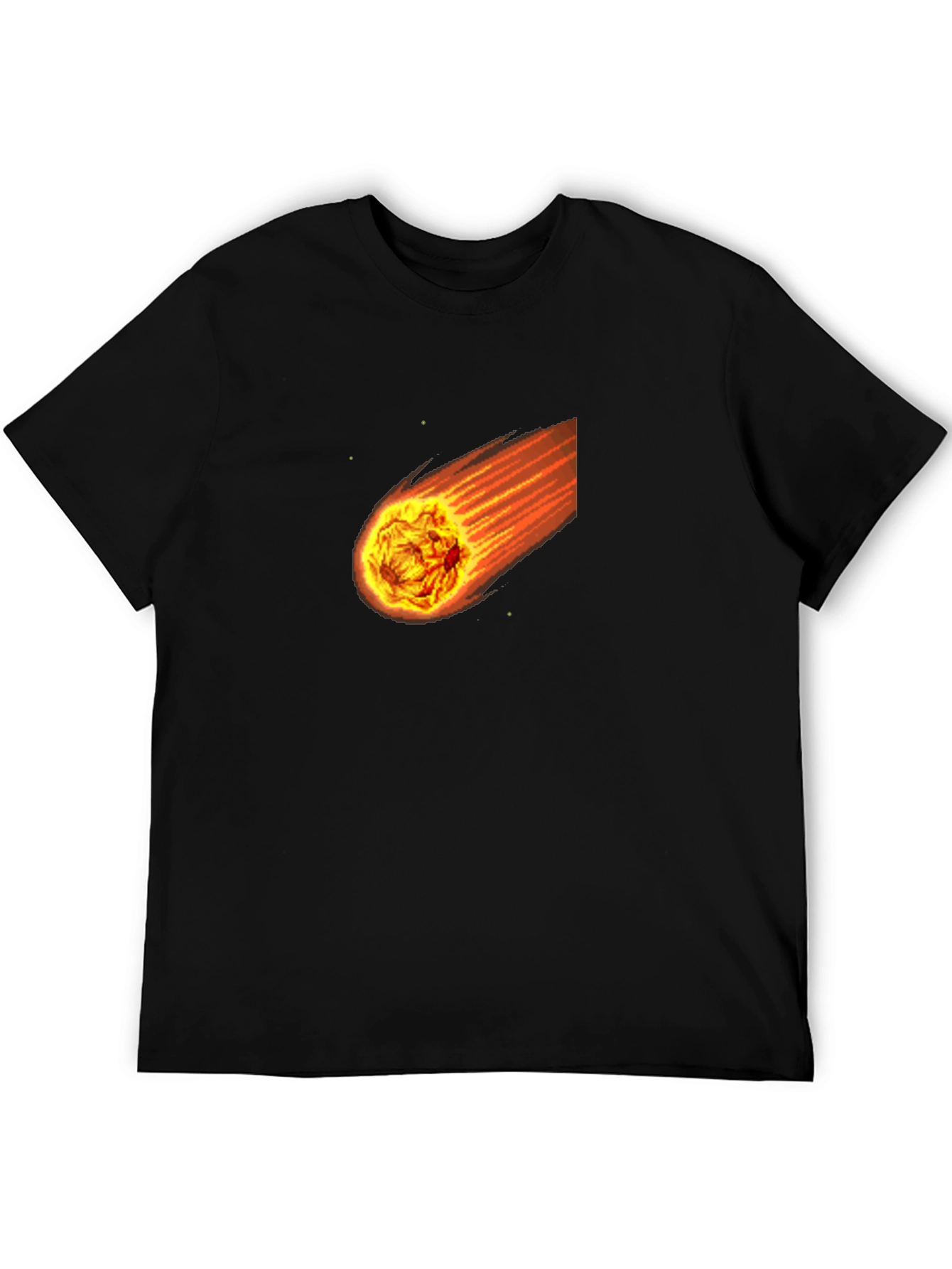 Meteor Black T-Shirt - Fiery Space Graphic Tee