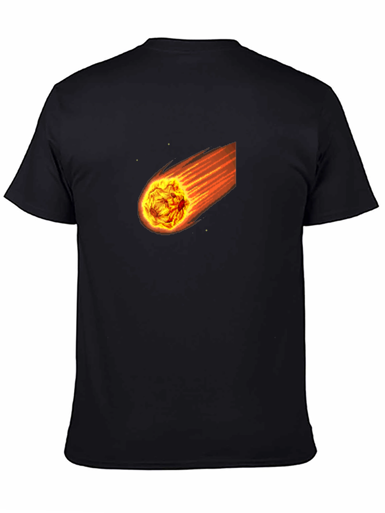 Meteor Black T-Shirt - Fiery Space Graphic Tee