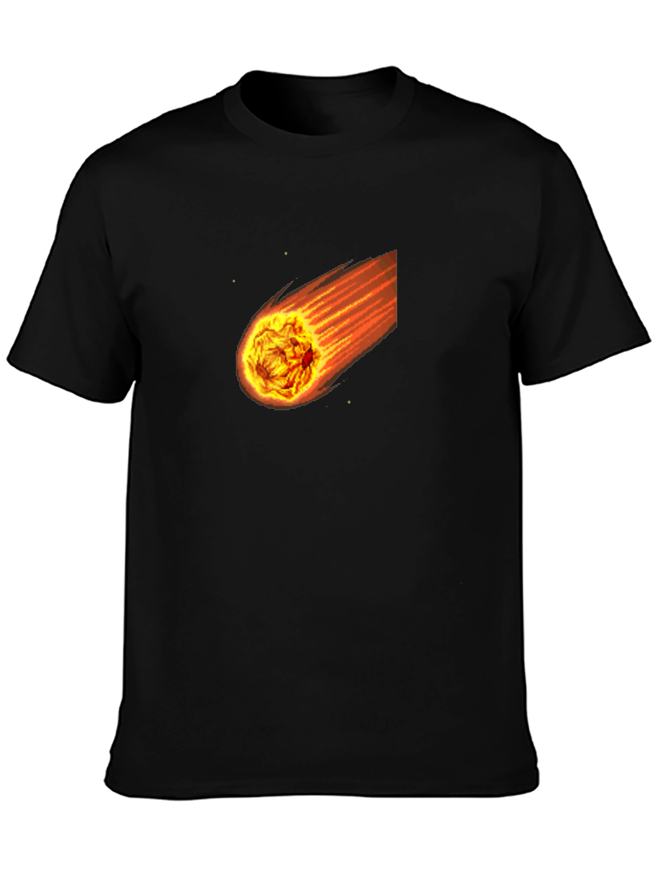 Meteor Black T-Shirt - Fiery Space Graphic Tee